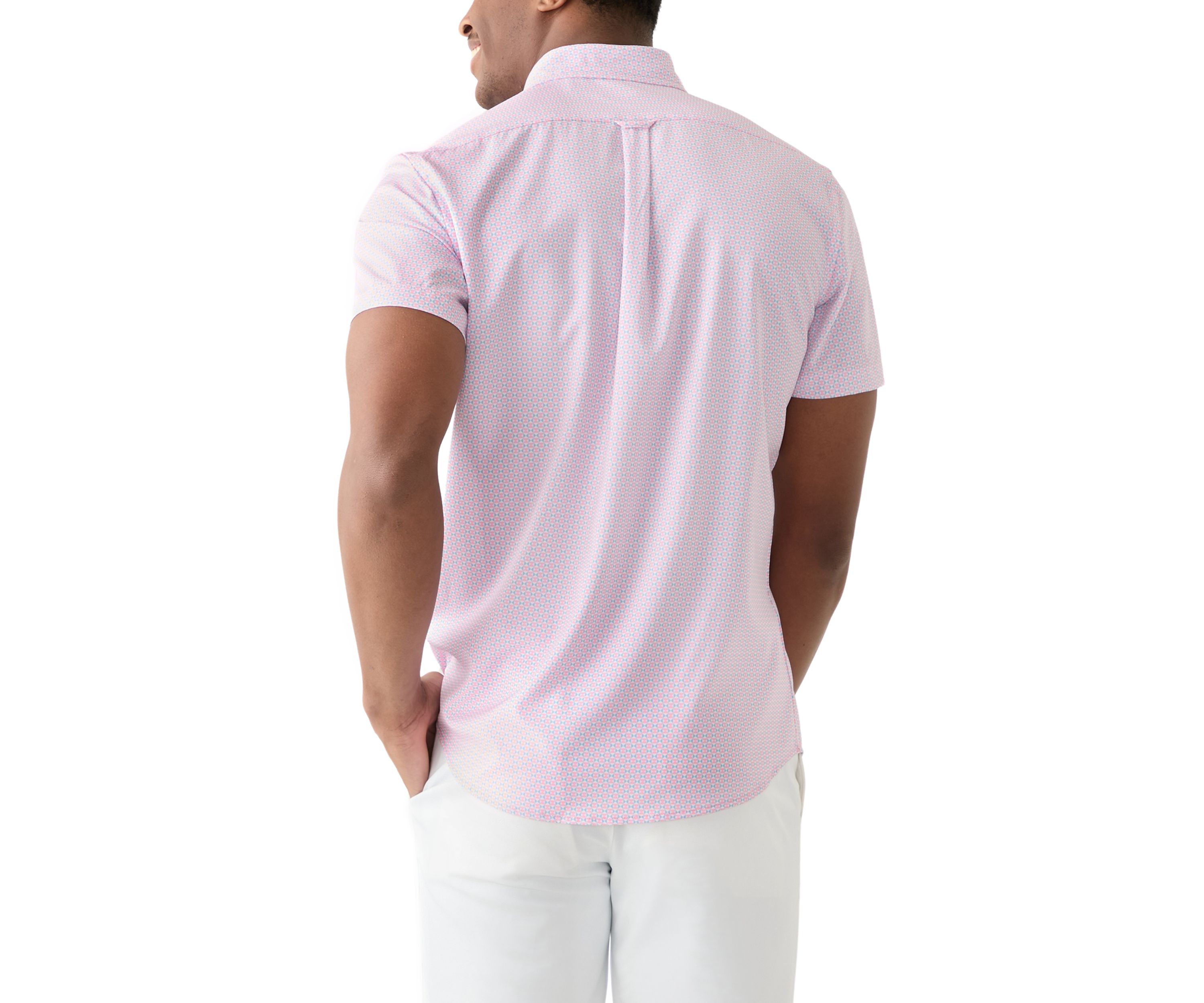 Short Sleeve Printed Button Up Shirt 