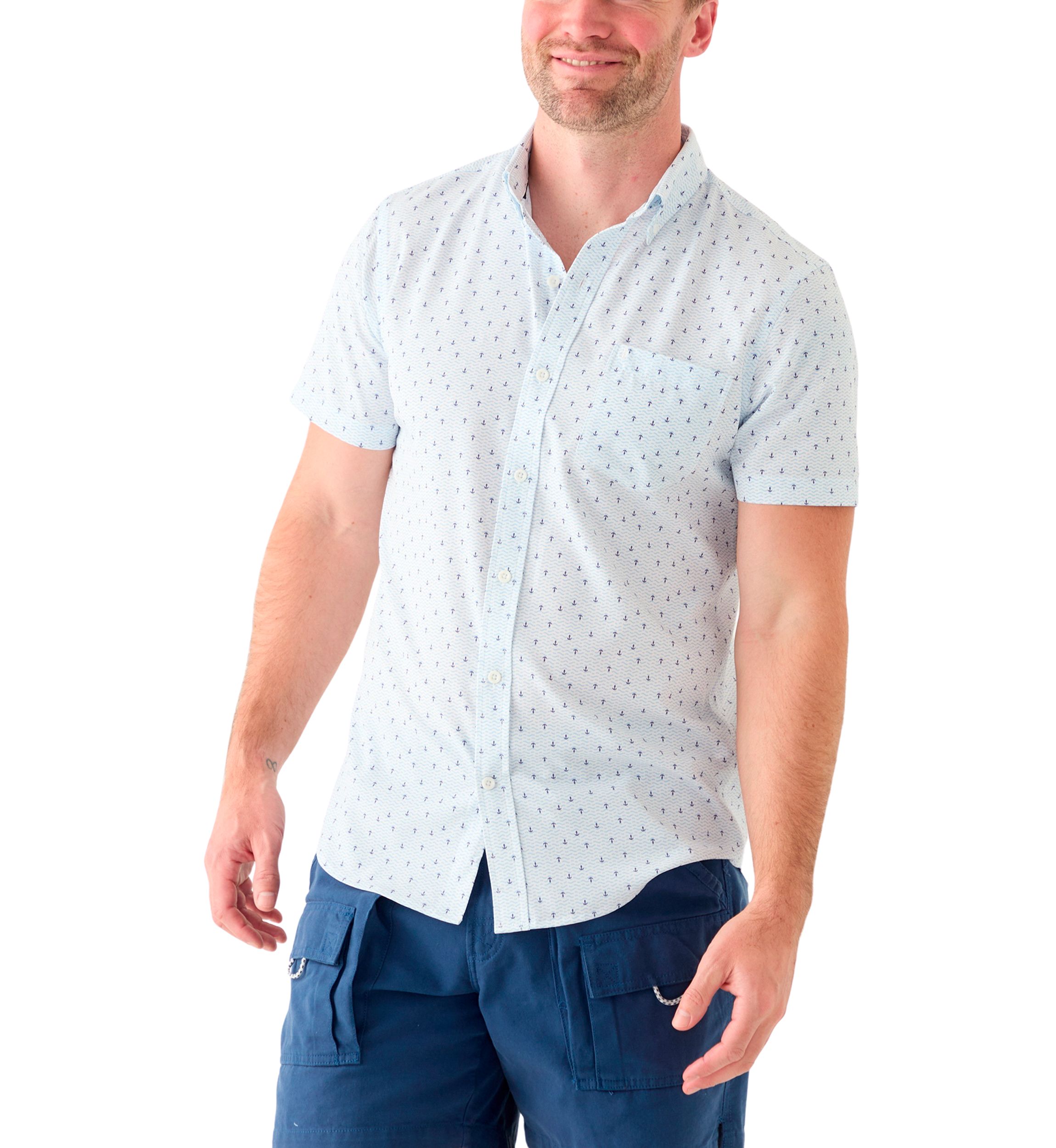 Short Sleeve Breeze Anchor Print Shirt