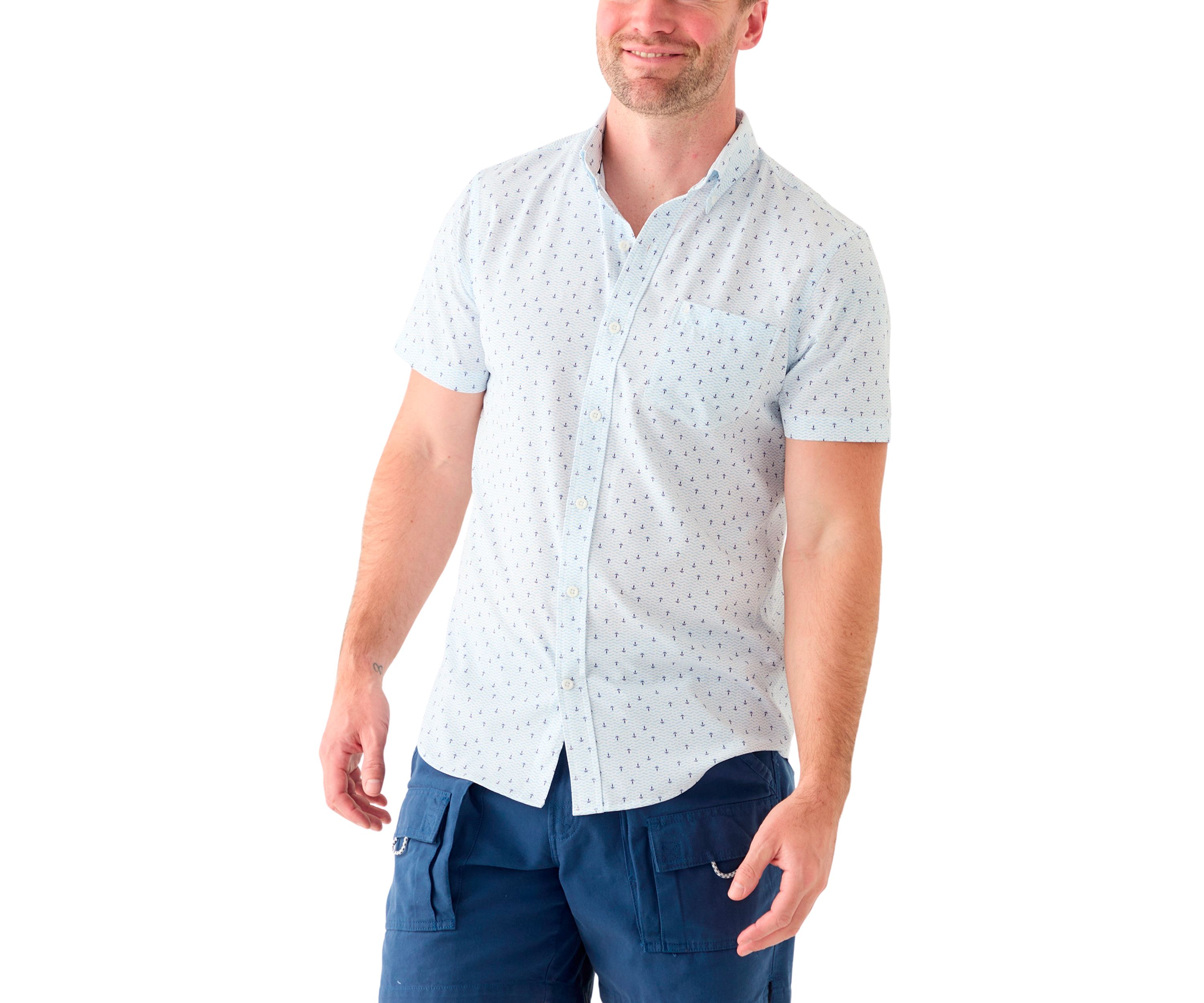 Short Sleeve Breeze Anchor Print Shirt
