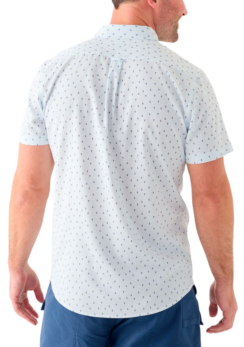 Short Sleeve Breeze Anchor Print Shirt