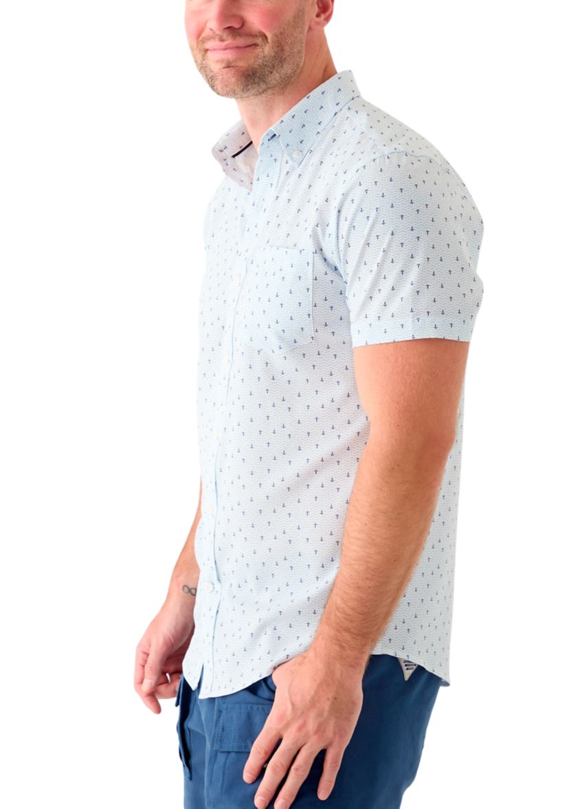 Short Sleeve Breeze Anchor Print Shirt