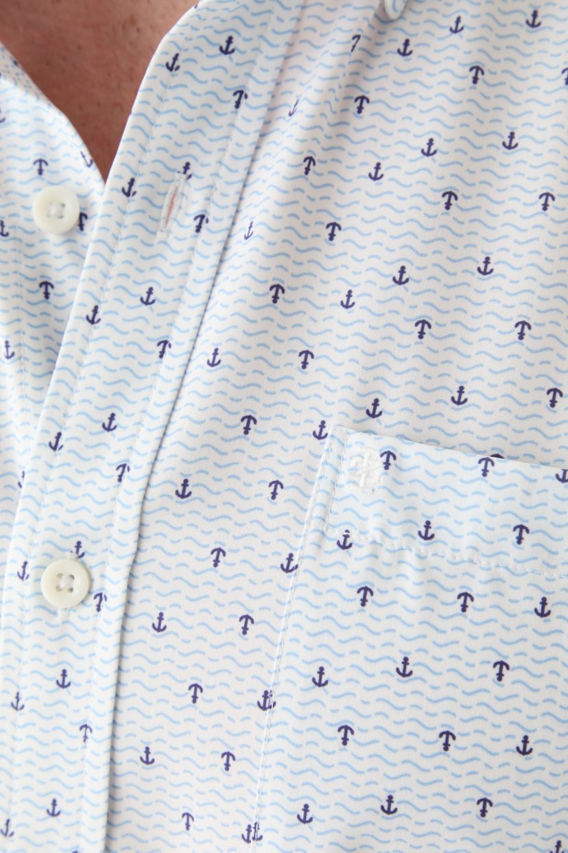 Short Sleeve Breeze Anchor Print Shirt