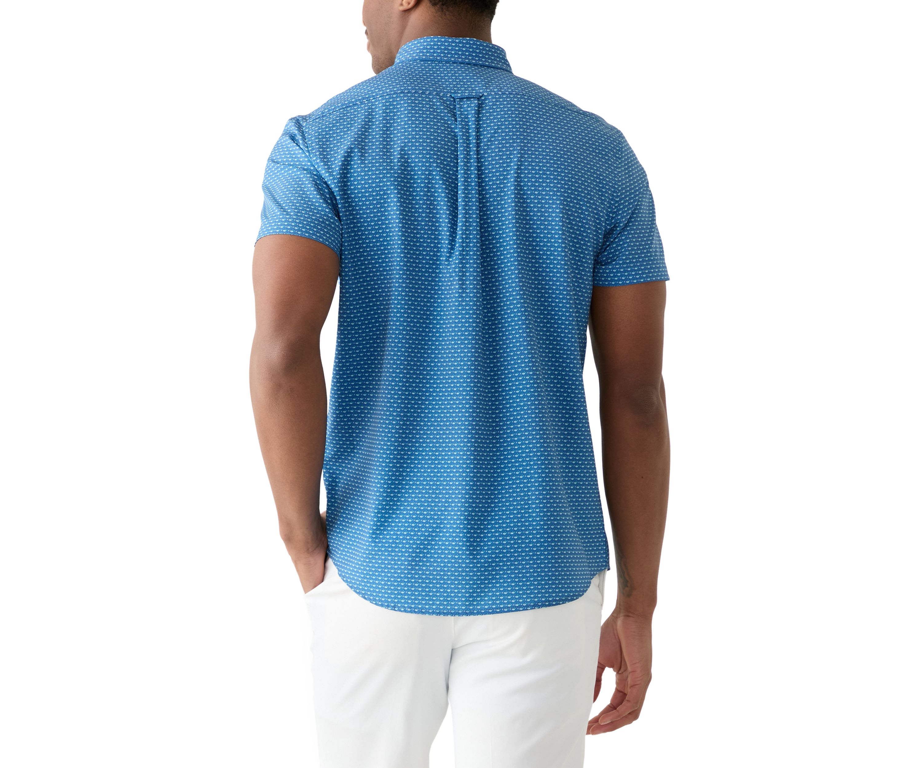 Short Sleeve Printed Button Up Shirt 