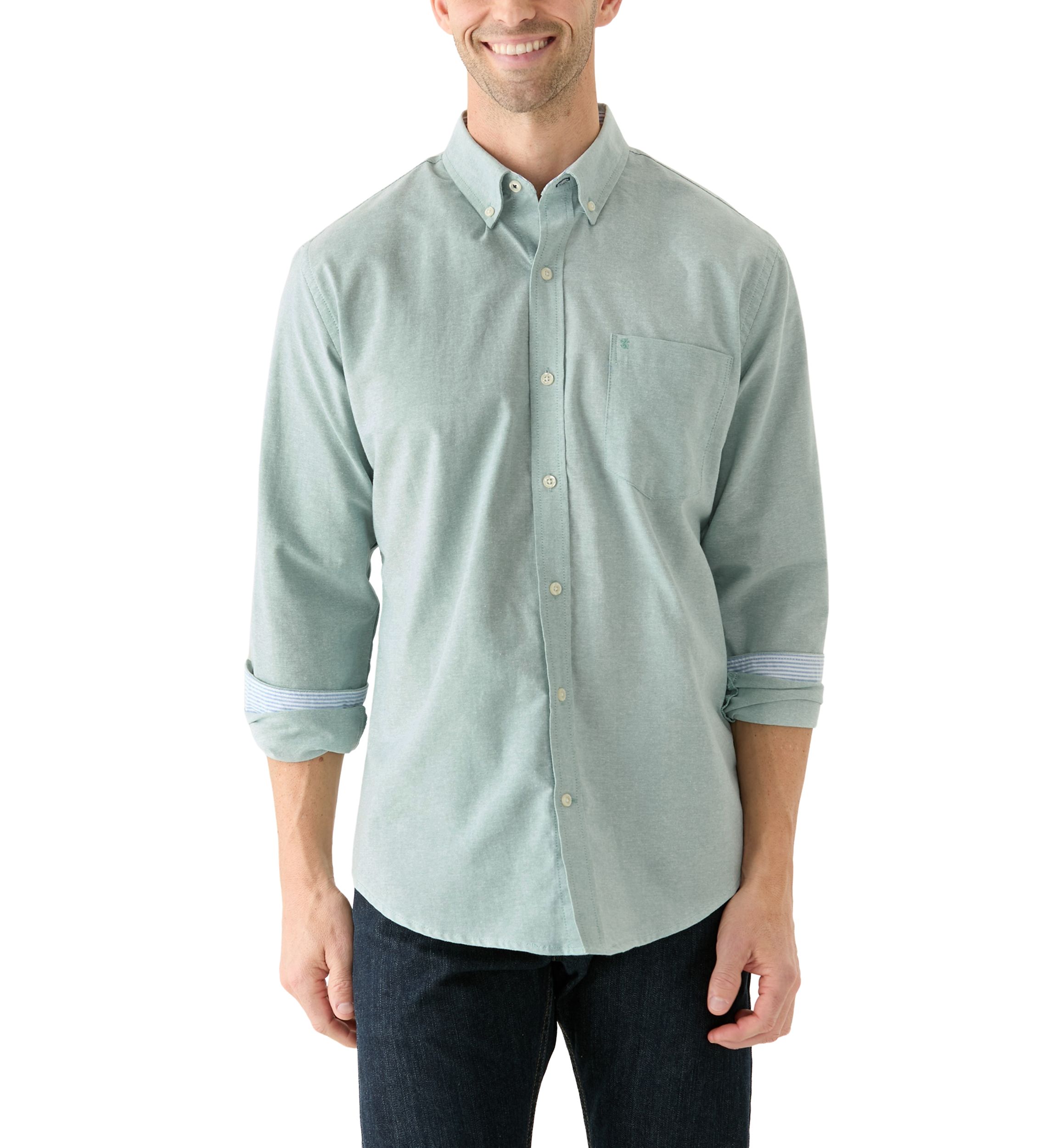Long Sleeve Solid Oxford Shirt