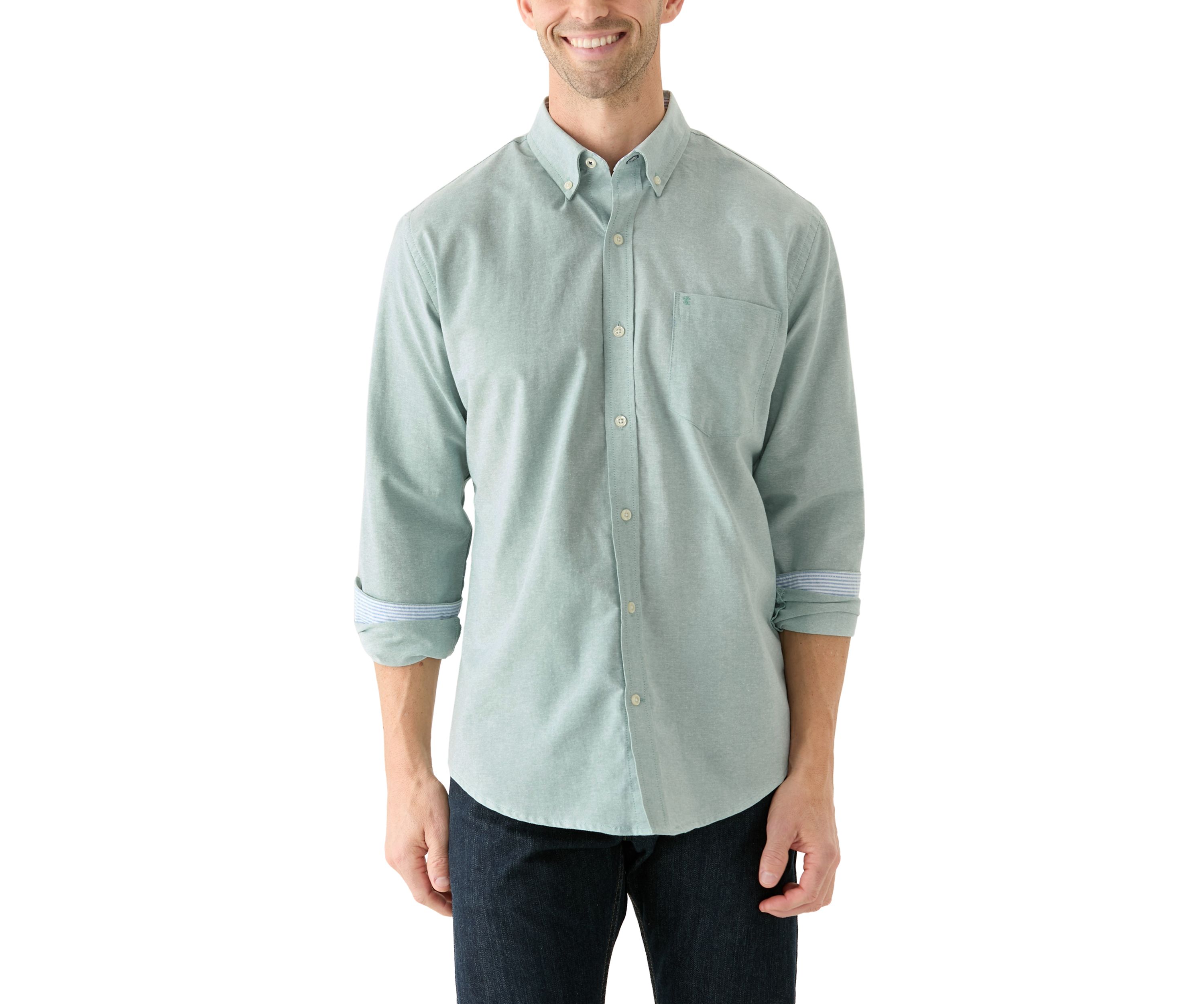 Long Sleeve Solid Oxford Shirt