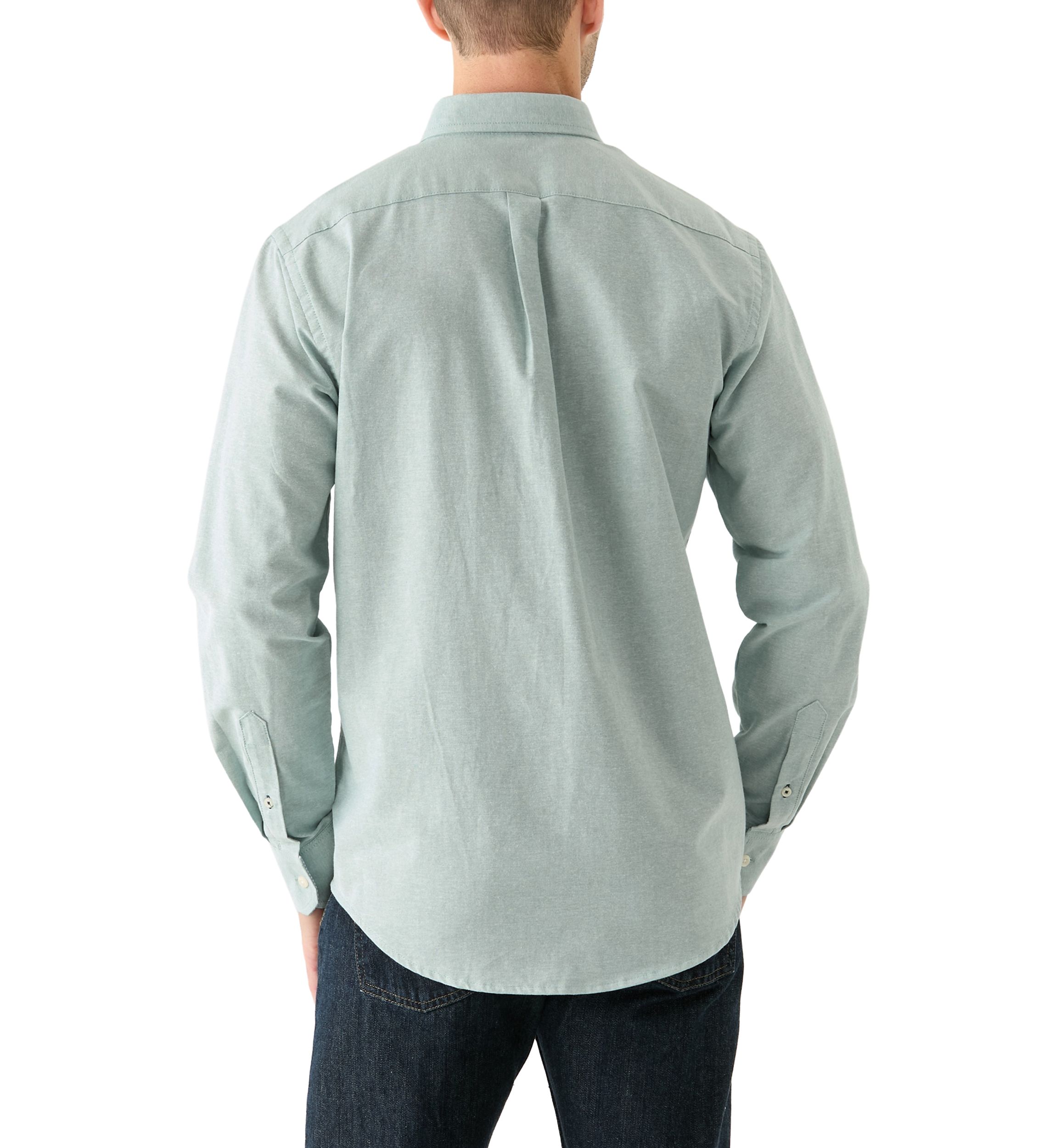 Long Sleeve Solid Oxford Shirt