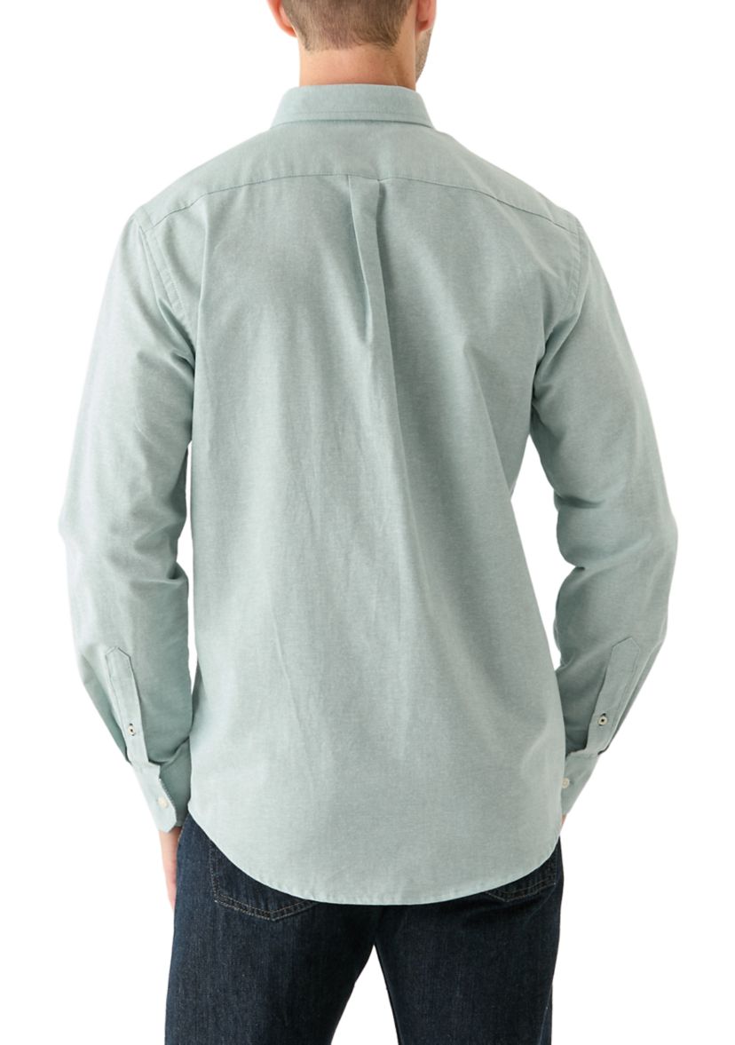 Long Sleeve Solid Oxford Shirt