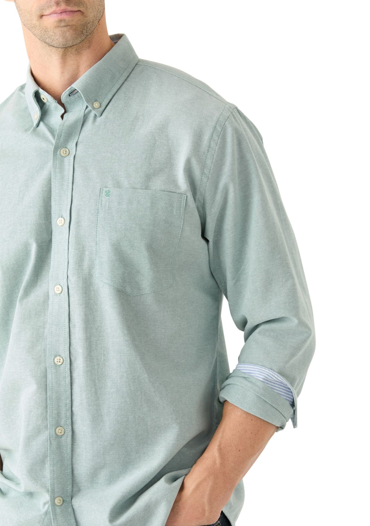 Long Sleeve Solid Oxford Shirt