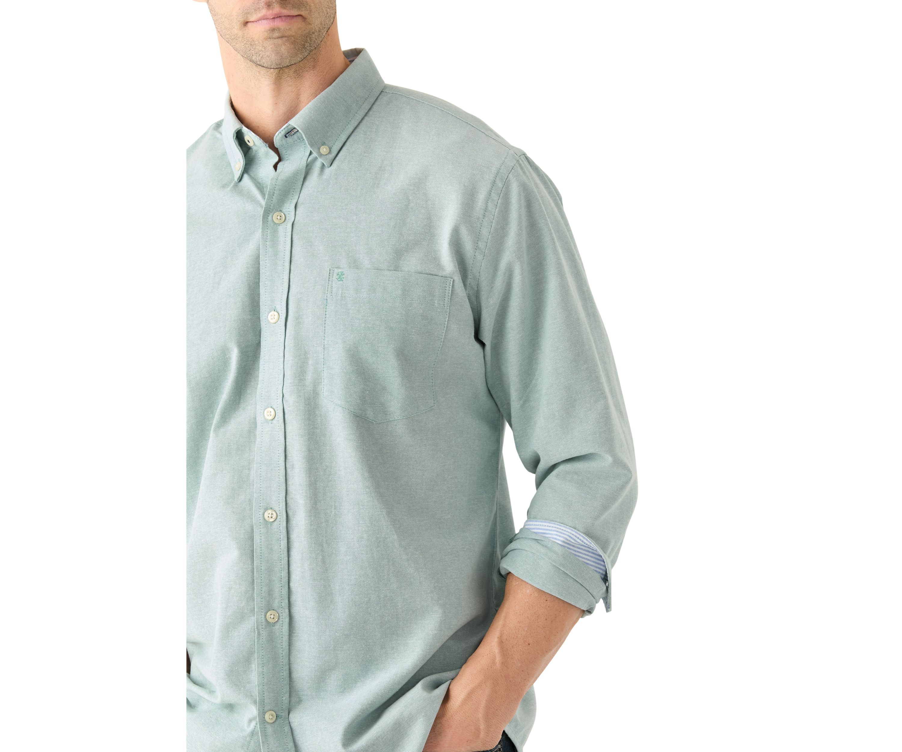 Long Sleeve Solid Oxford Shirt