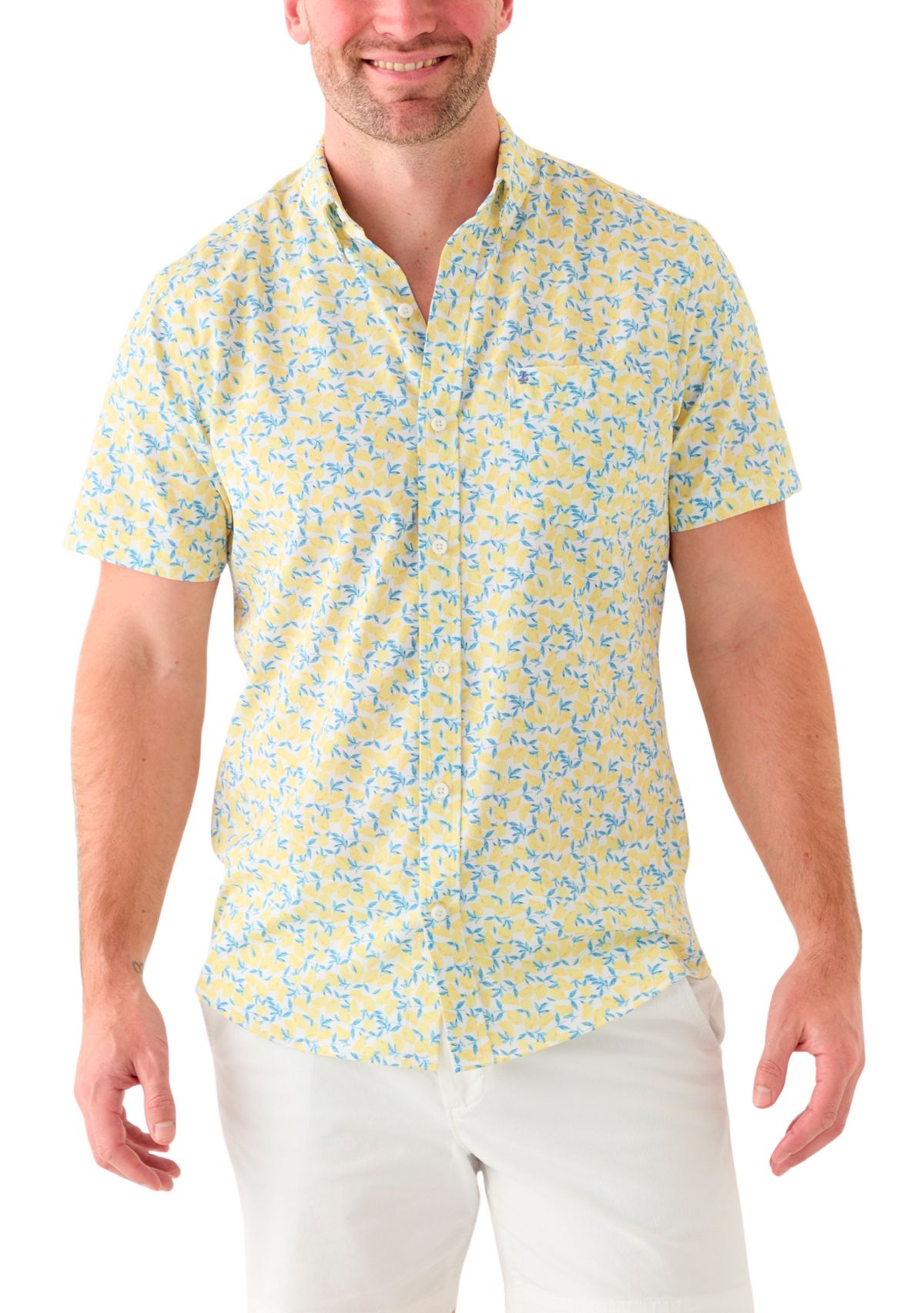 Short Sleeve Breeze Lemon Print Shirt