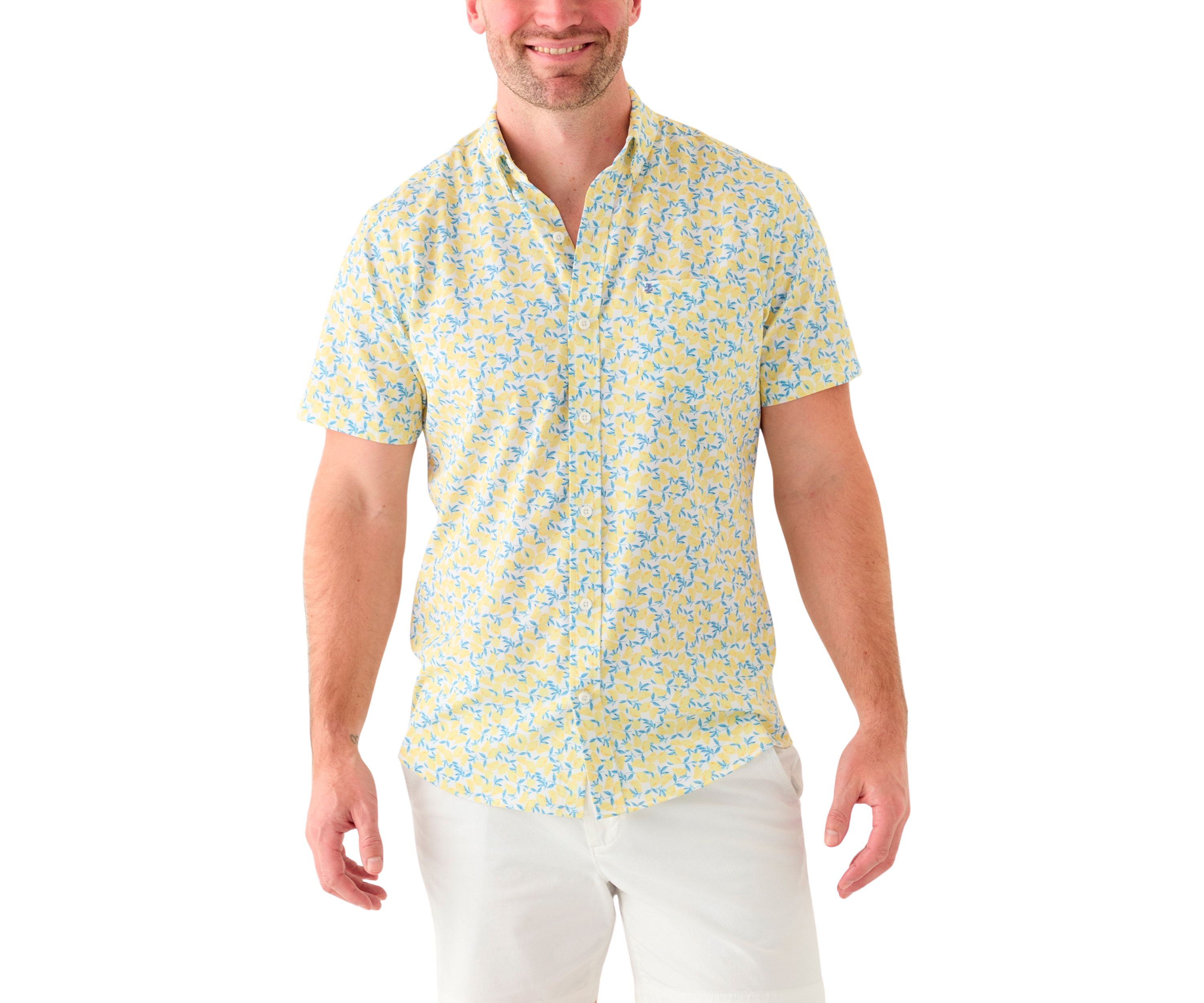 Short Sleeve Breeze Lemon Print Shirt