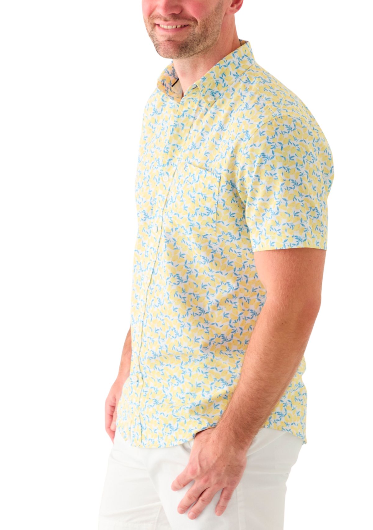 Short Sleeve Breeze Lemon Print Shirt