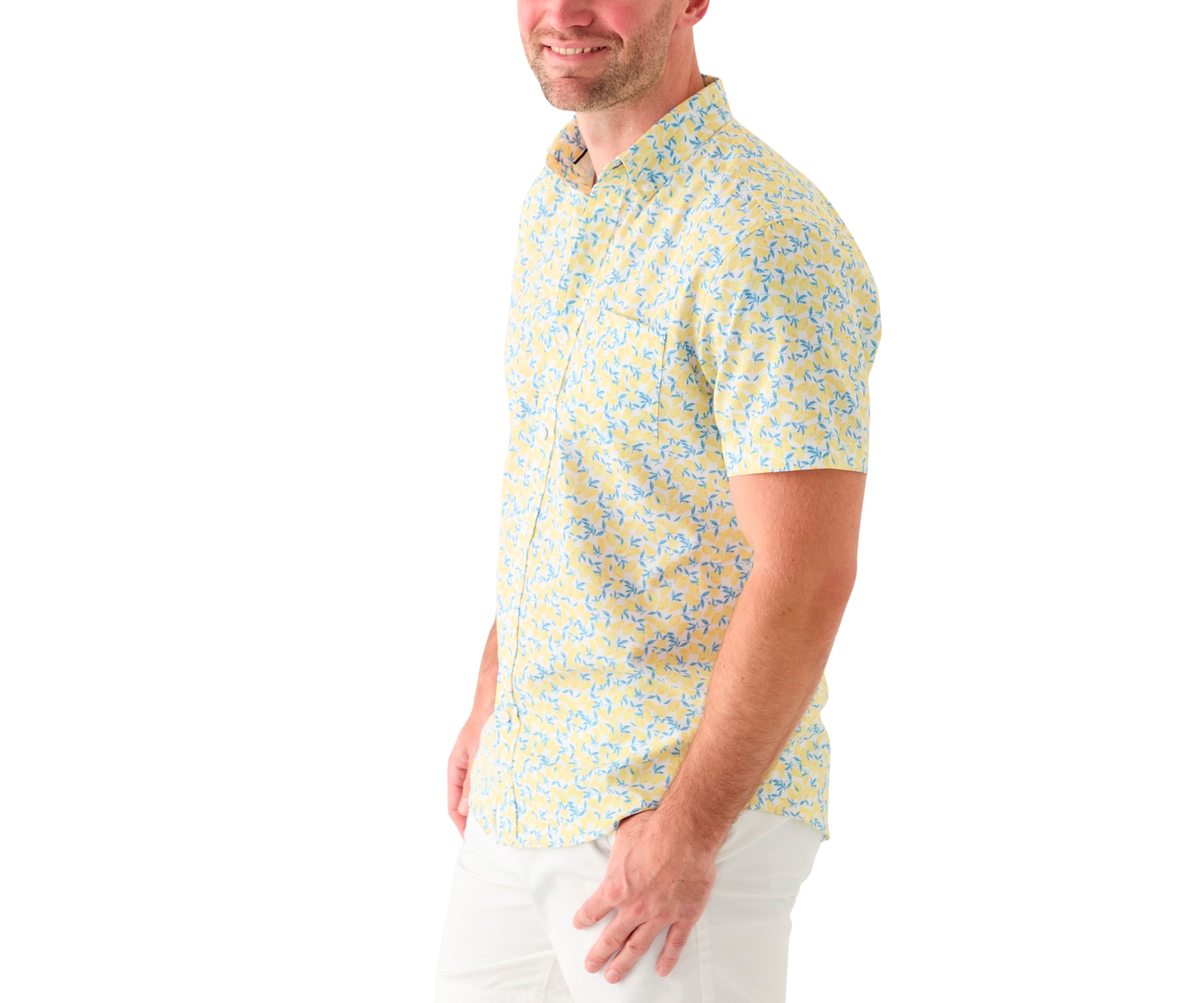 Short Sleeve Breeze Lemon Print Shirt