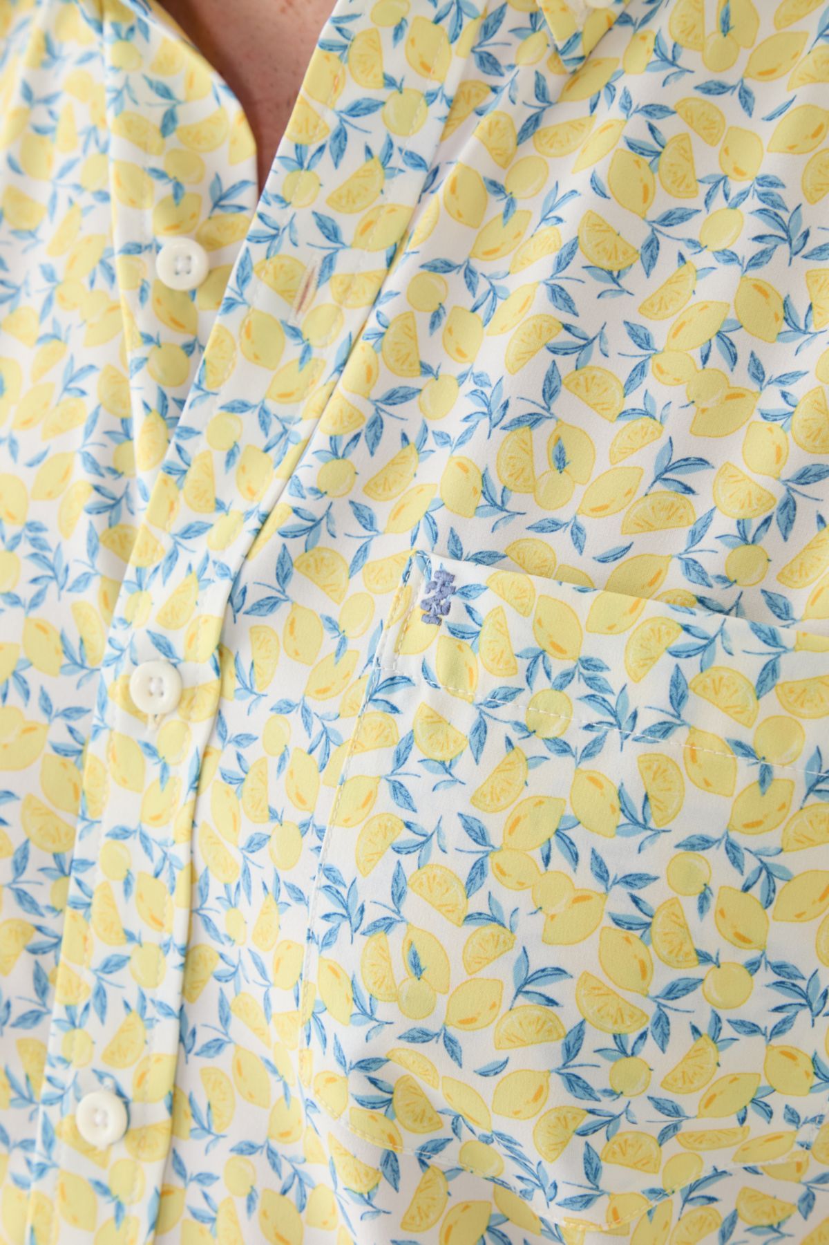 Short Sleeve Breeze Lemon Print Shirt
