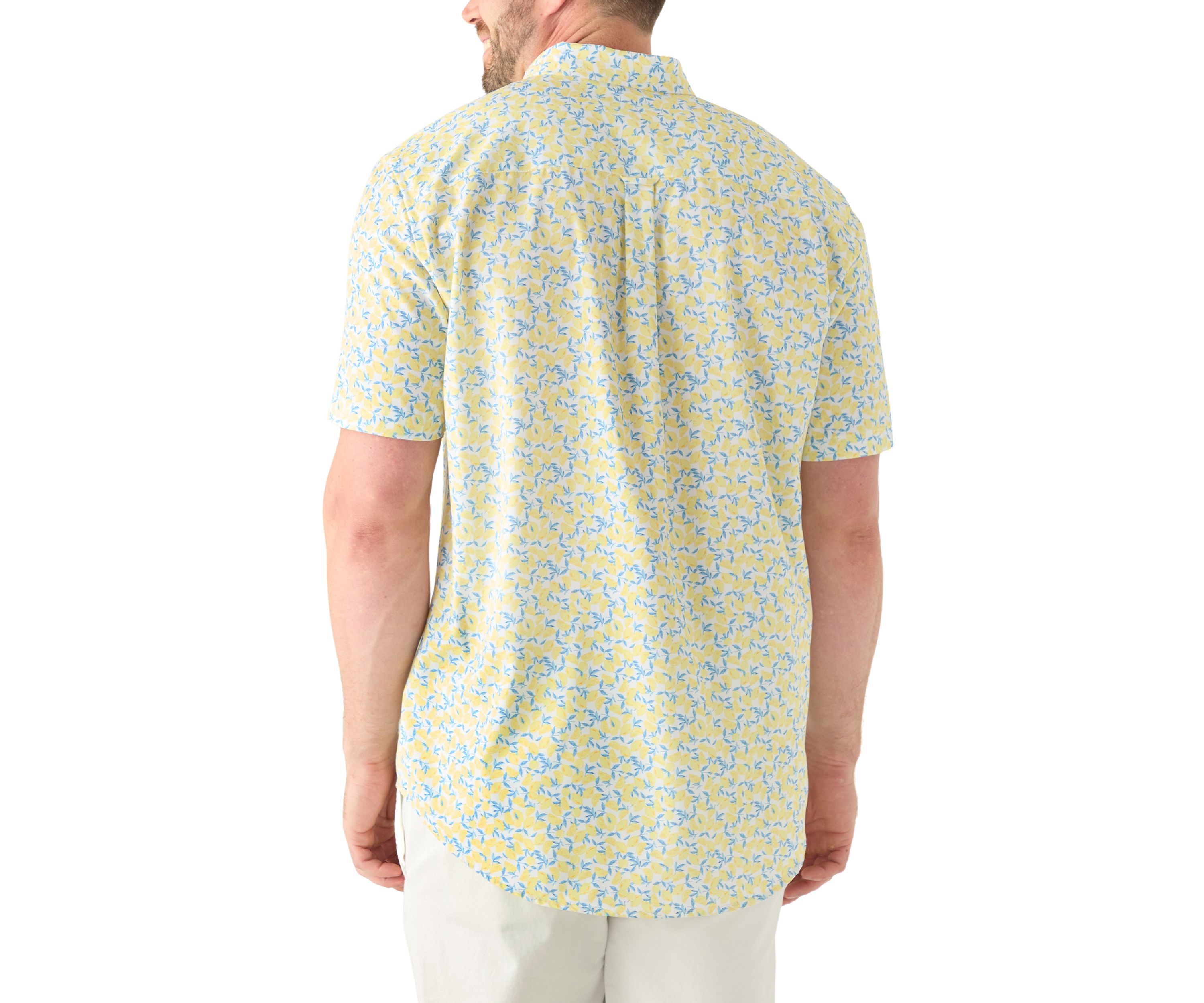 Big & Tall Short Sleeve Breeze Lemon Printed Shirt