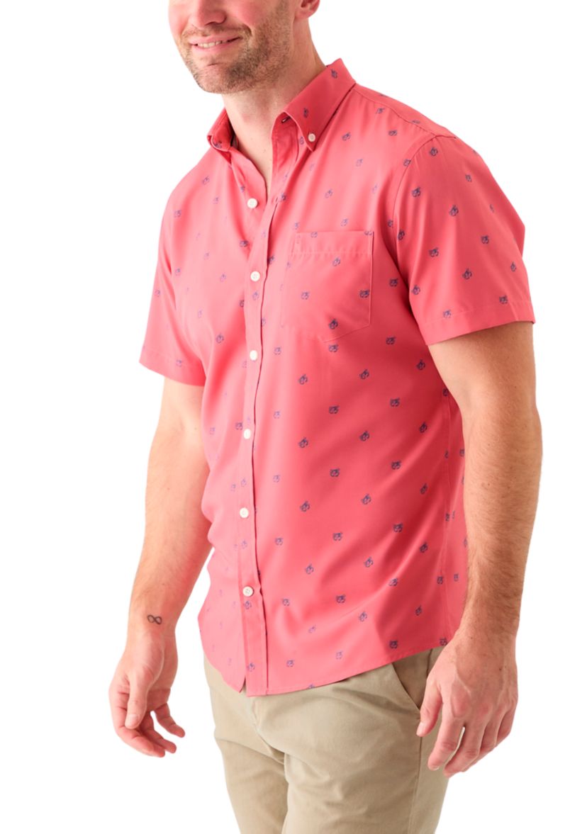 Short Sleeve Breeze Crab Print Shirt