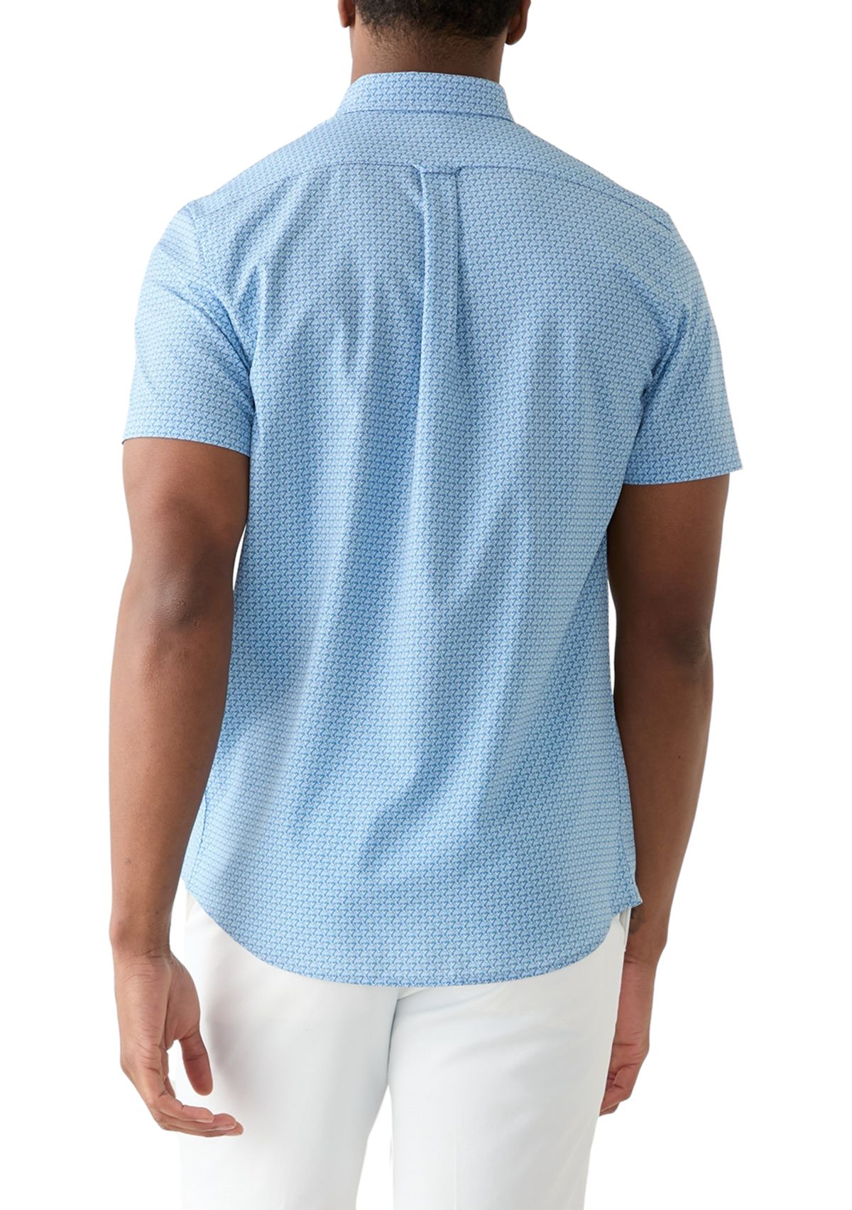 Short Sleeve Printed Button Up Shirt 