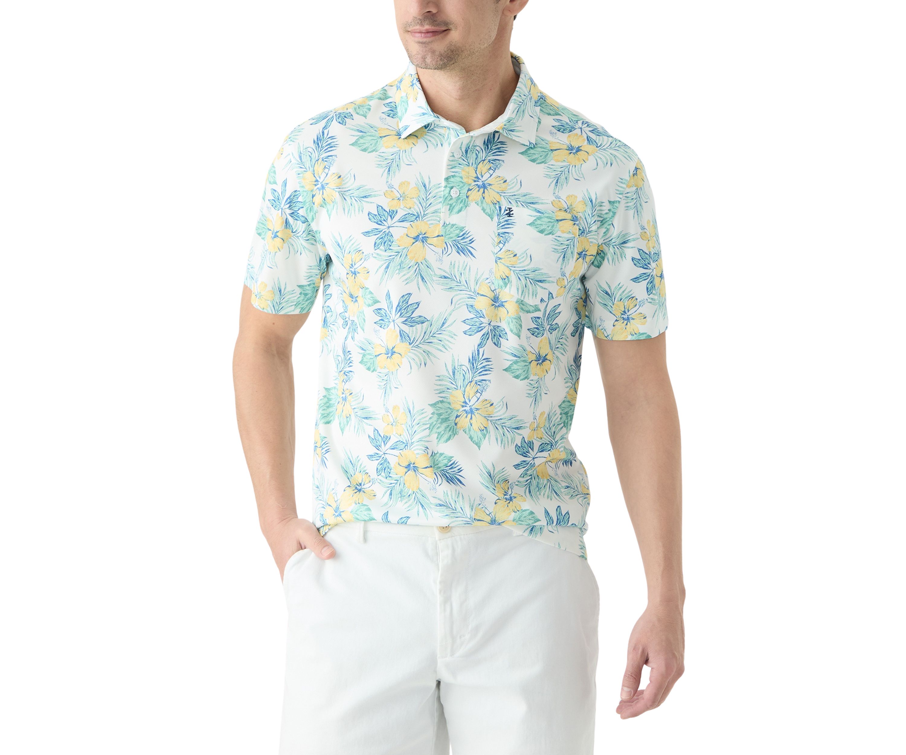 Short Sleeve Printed Performance Polo Shirt