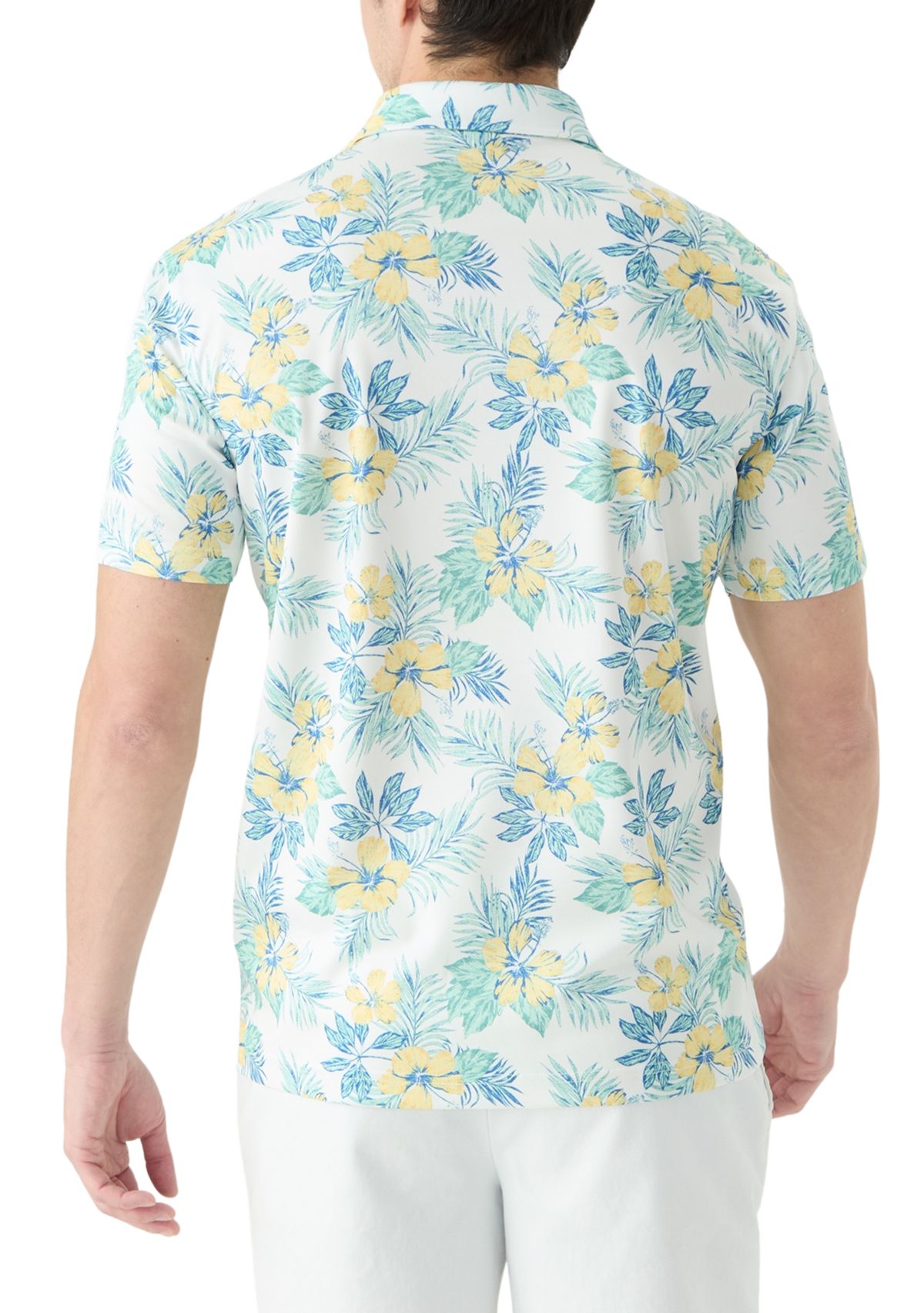 Short Sleeve Printed Performance Polo Shirt