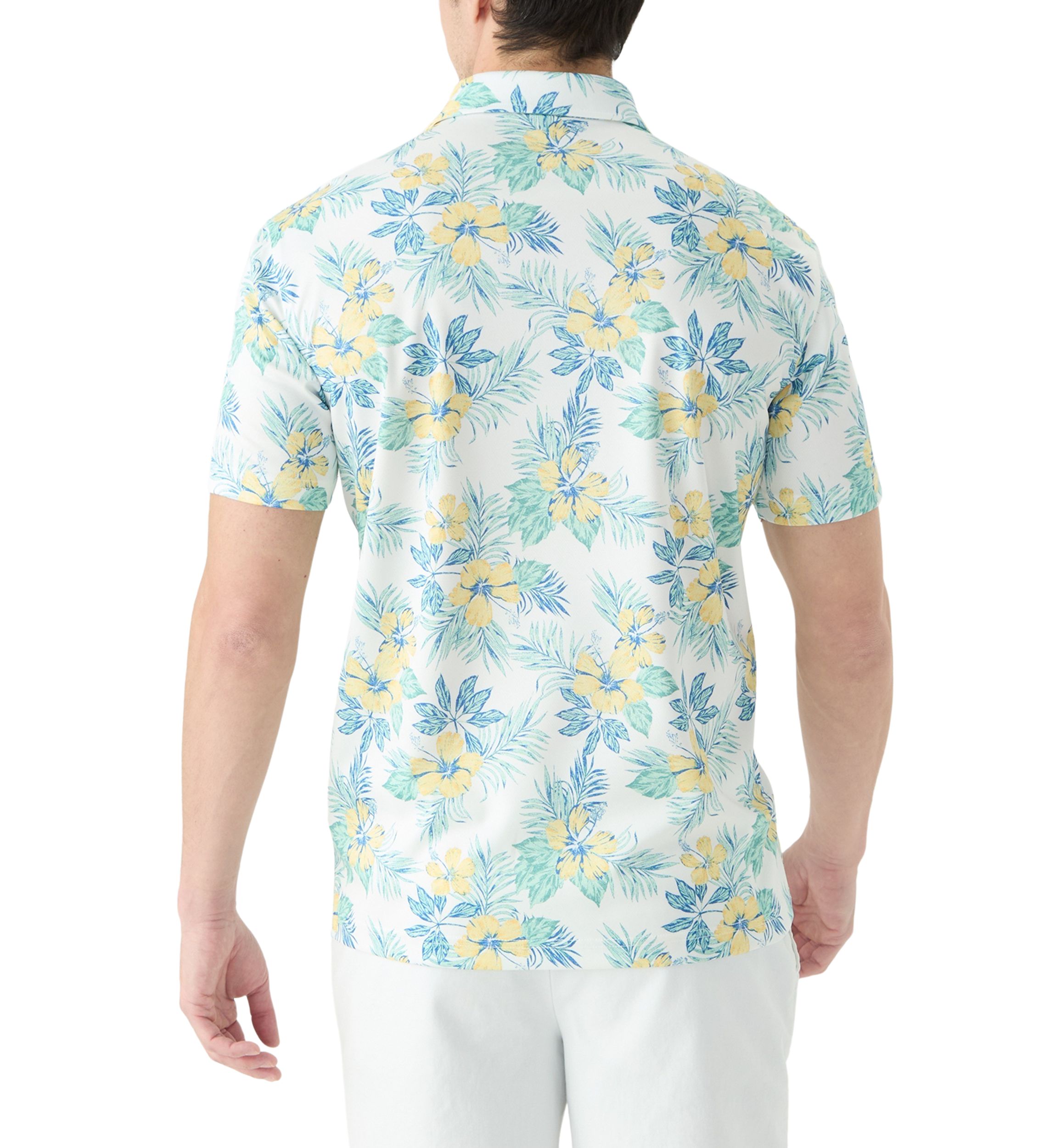 Short Sleeve Printed Performance Polo Shirt