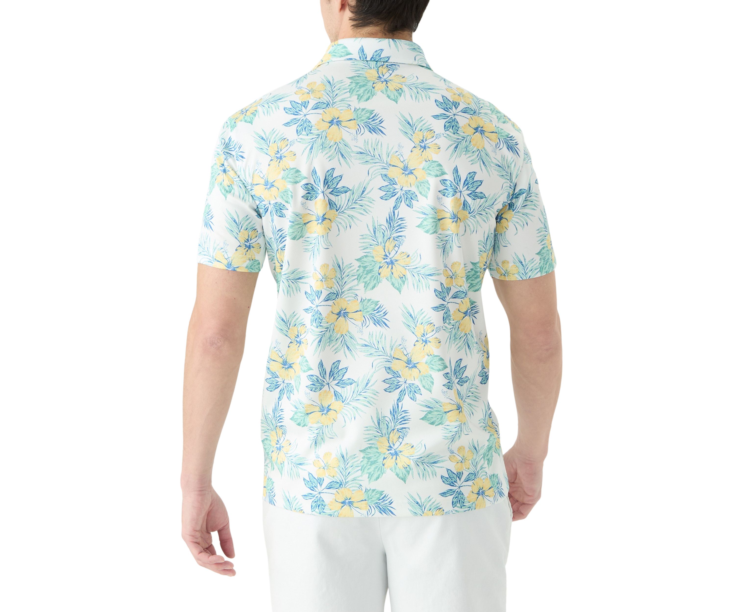 Short Sleeve Printed Performance Polo Shirt