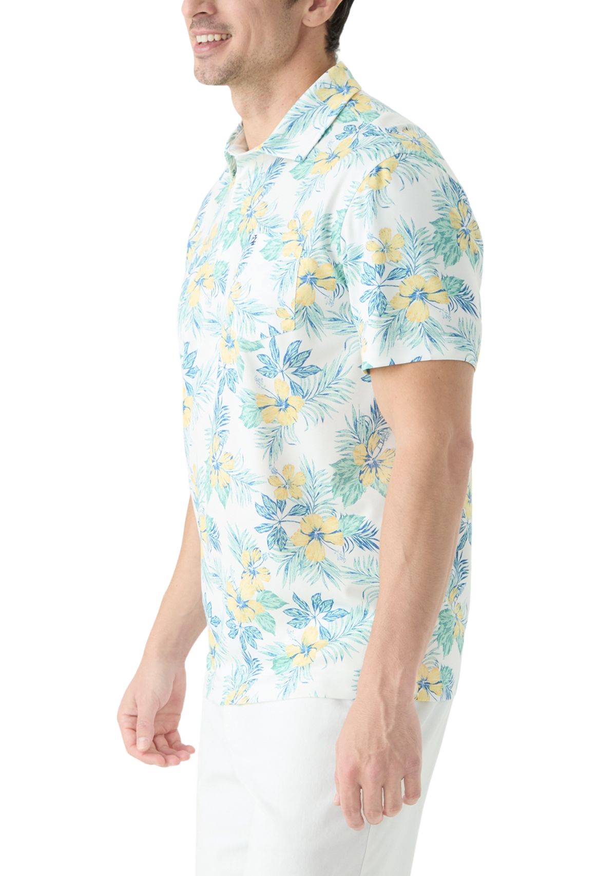 Short Sleeve Printed Performance Polo Shirt