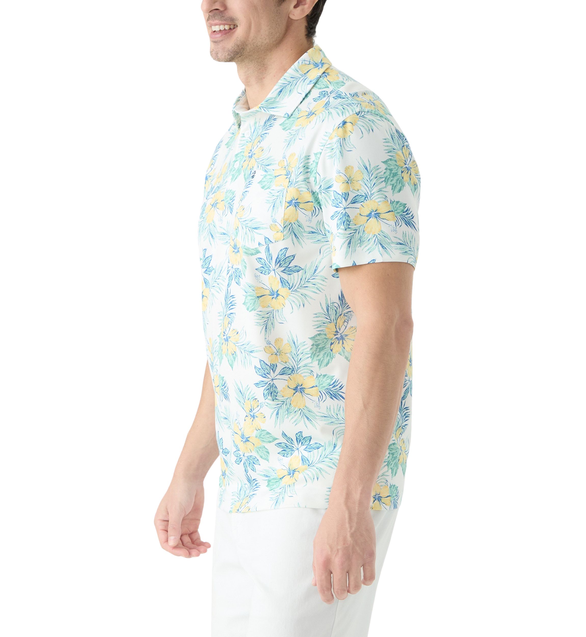 Short Sleeve Printed Performance Polo Shirt