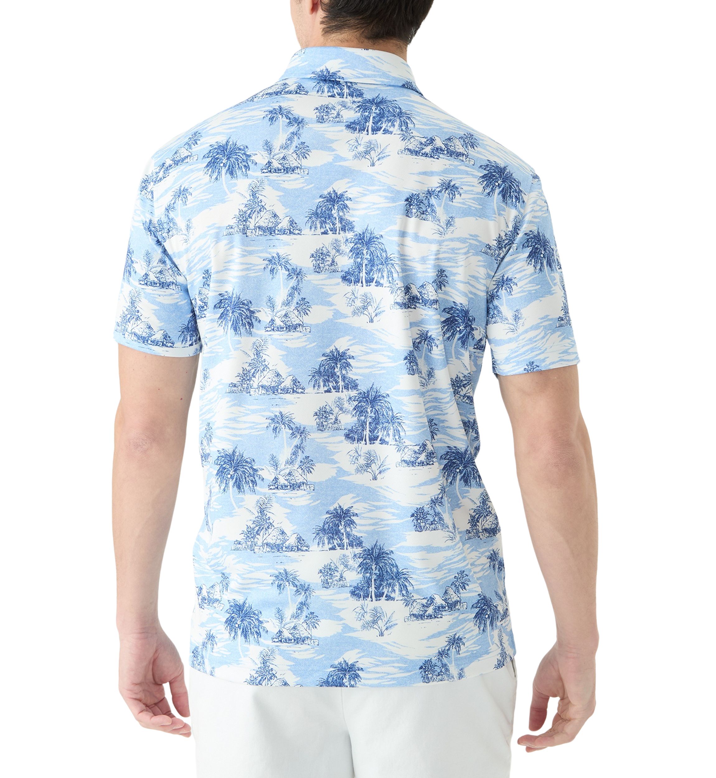 Short Sleeve Printed Performance Polo Shirt