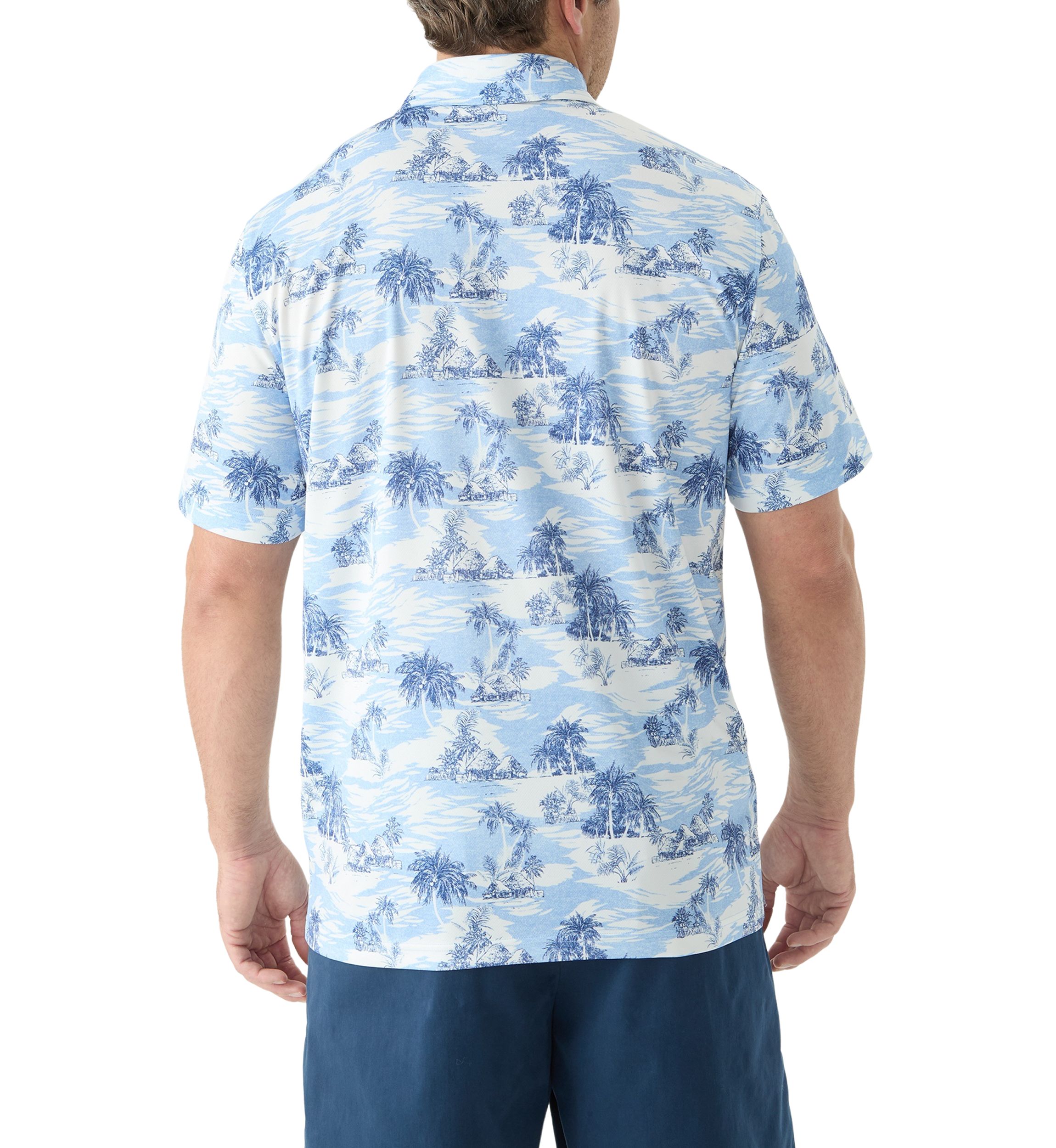 Big & Tall Sunshield Scenic Printed Polo Shirt