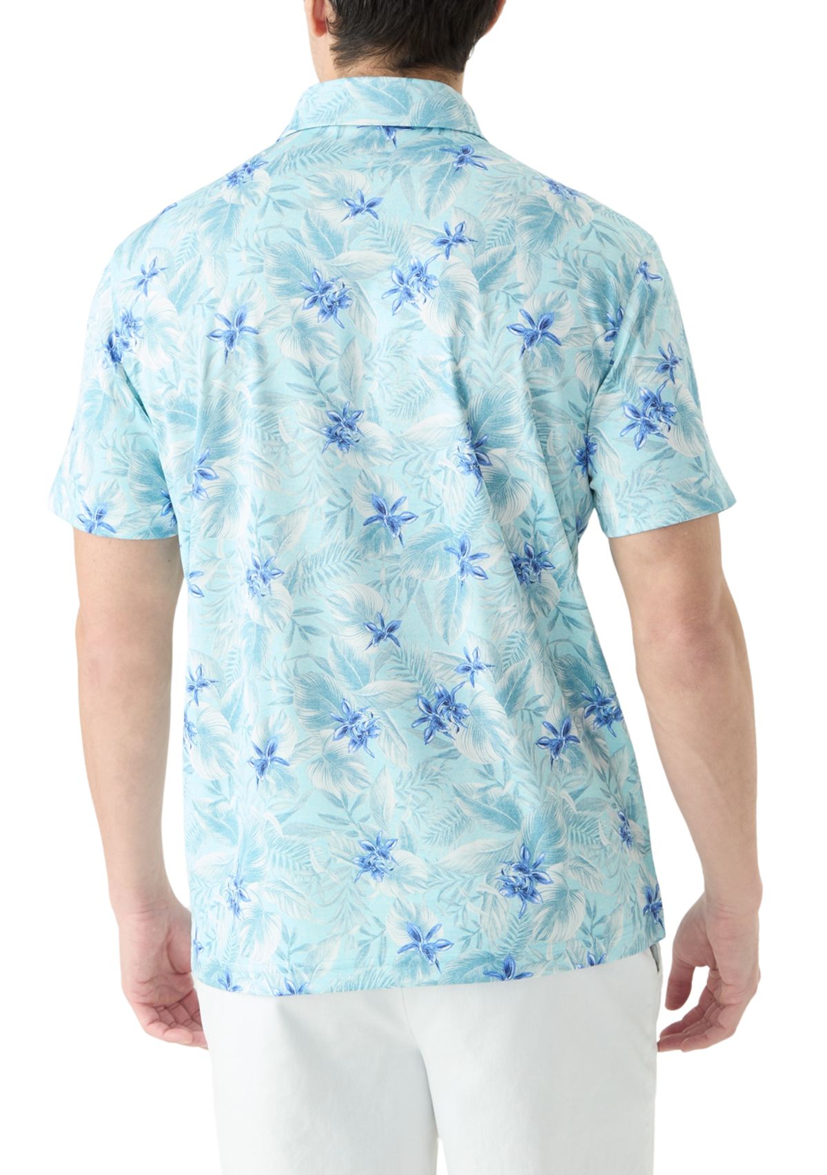 Short Sleeve Printed Performance Polo Shirt