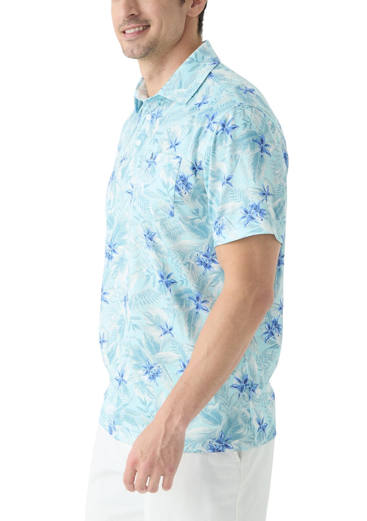 Short Sleeve Printed Performance Polo Shirt