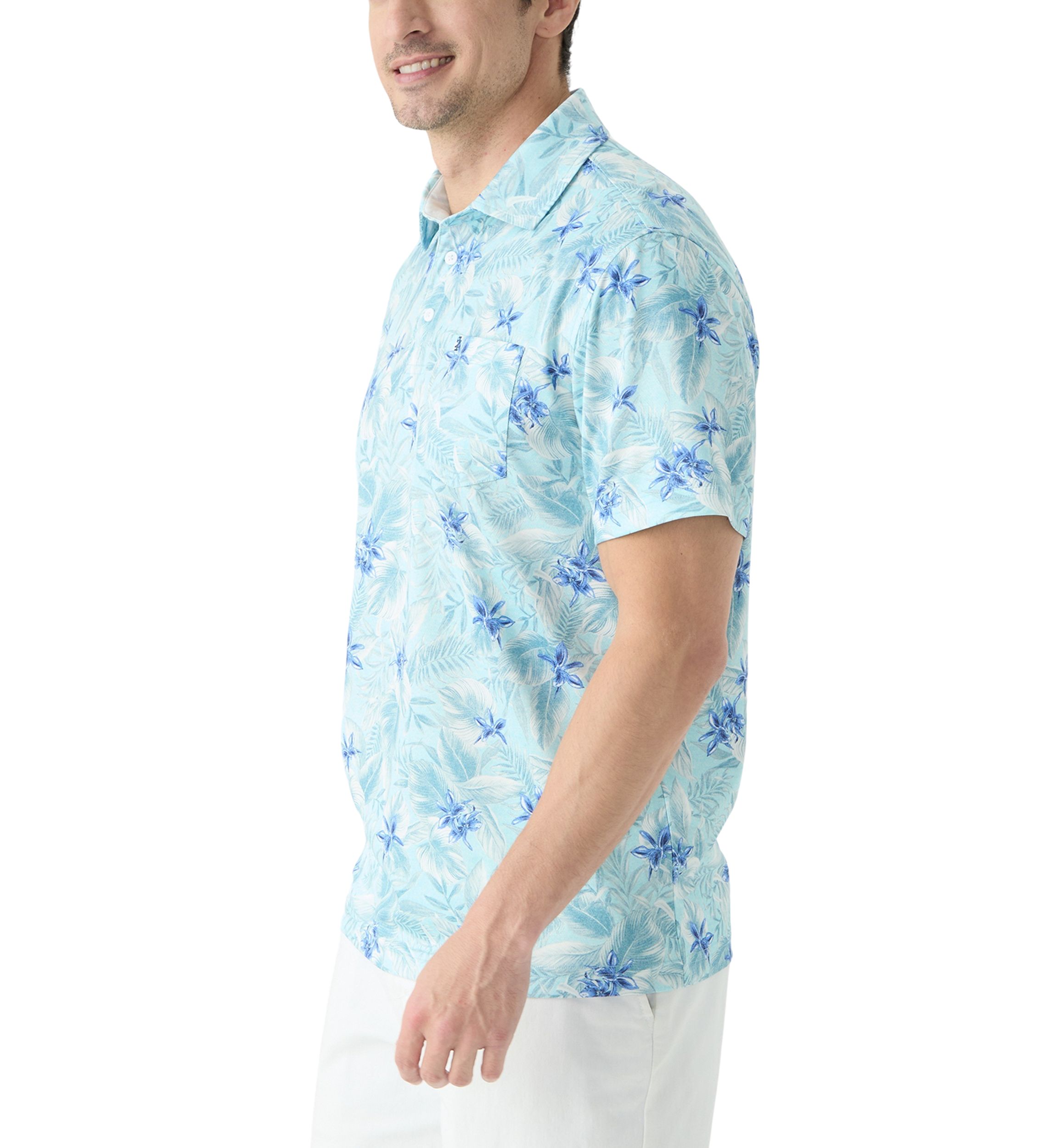 Short Sleeve Printed Performance Polo Shirt