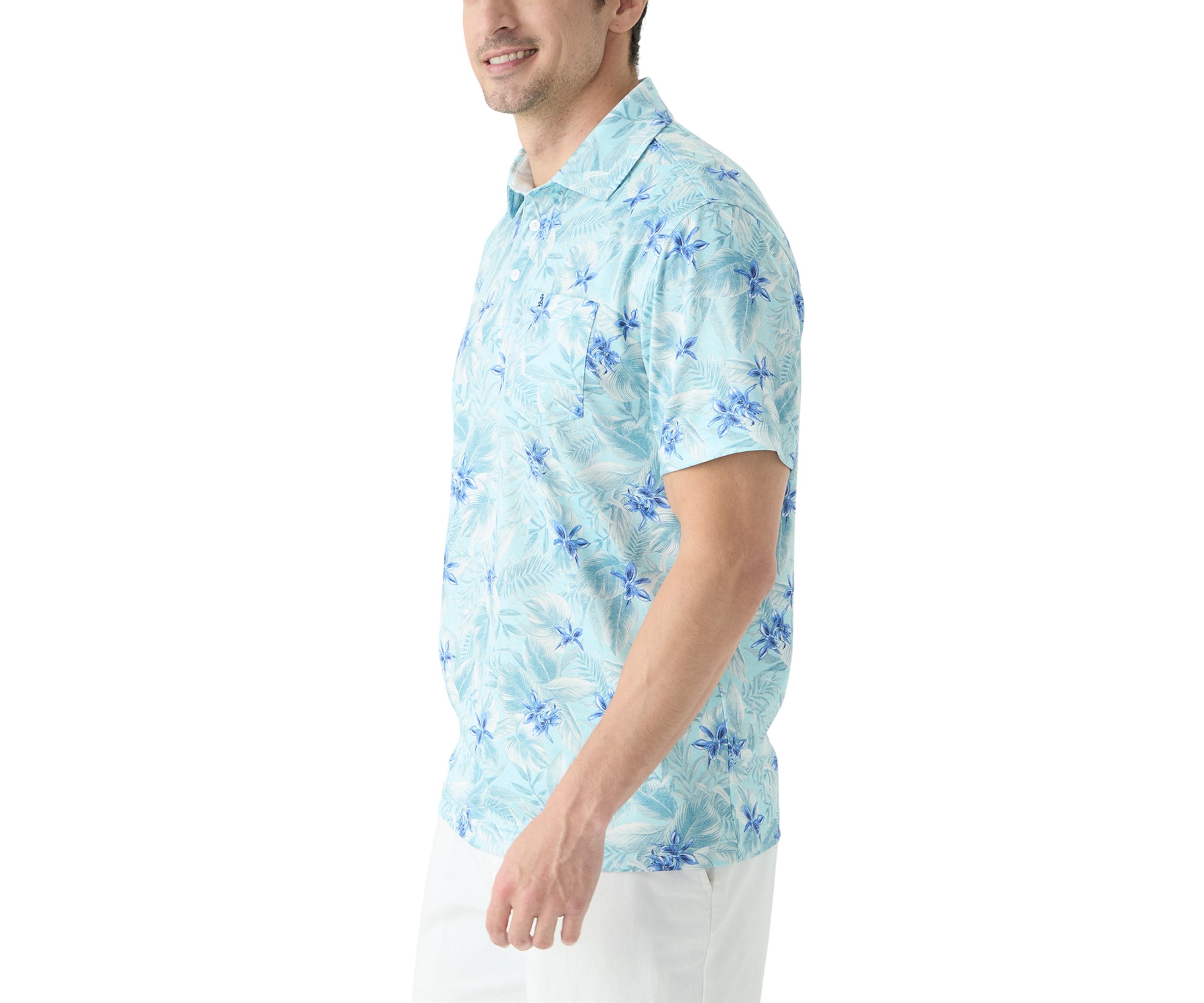 Short Sleeve Printed Performance Polo Shirt