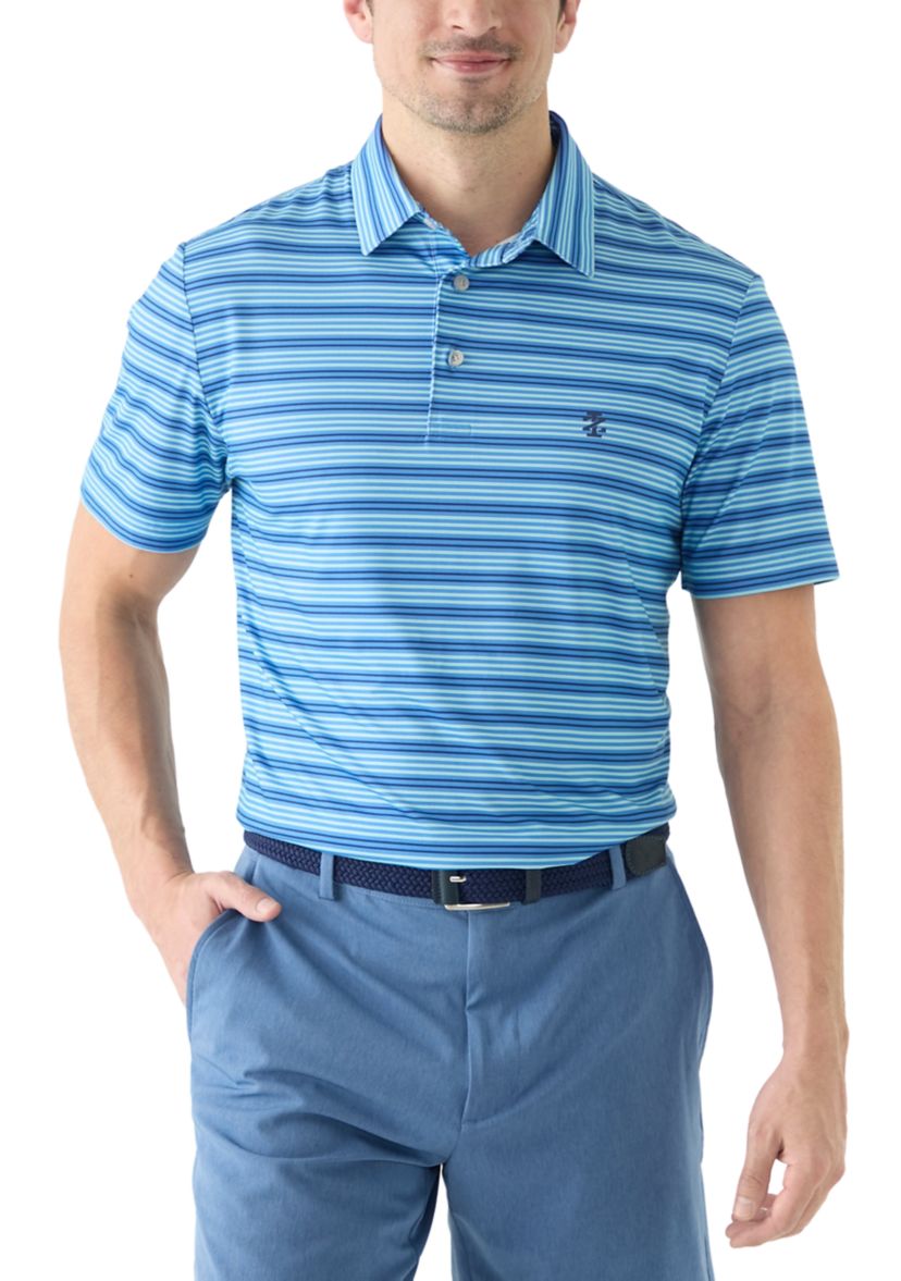 SwingFlex Elite Clubhouse Stripe Polo Shirt 
