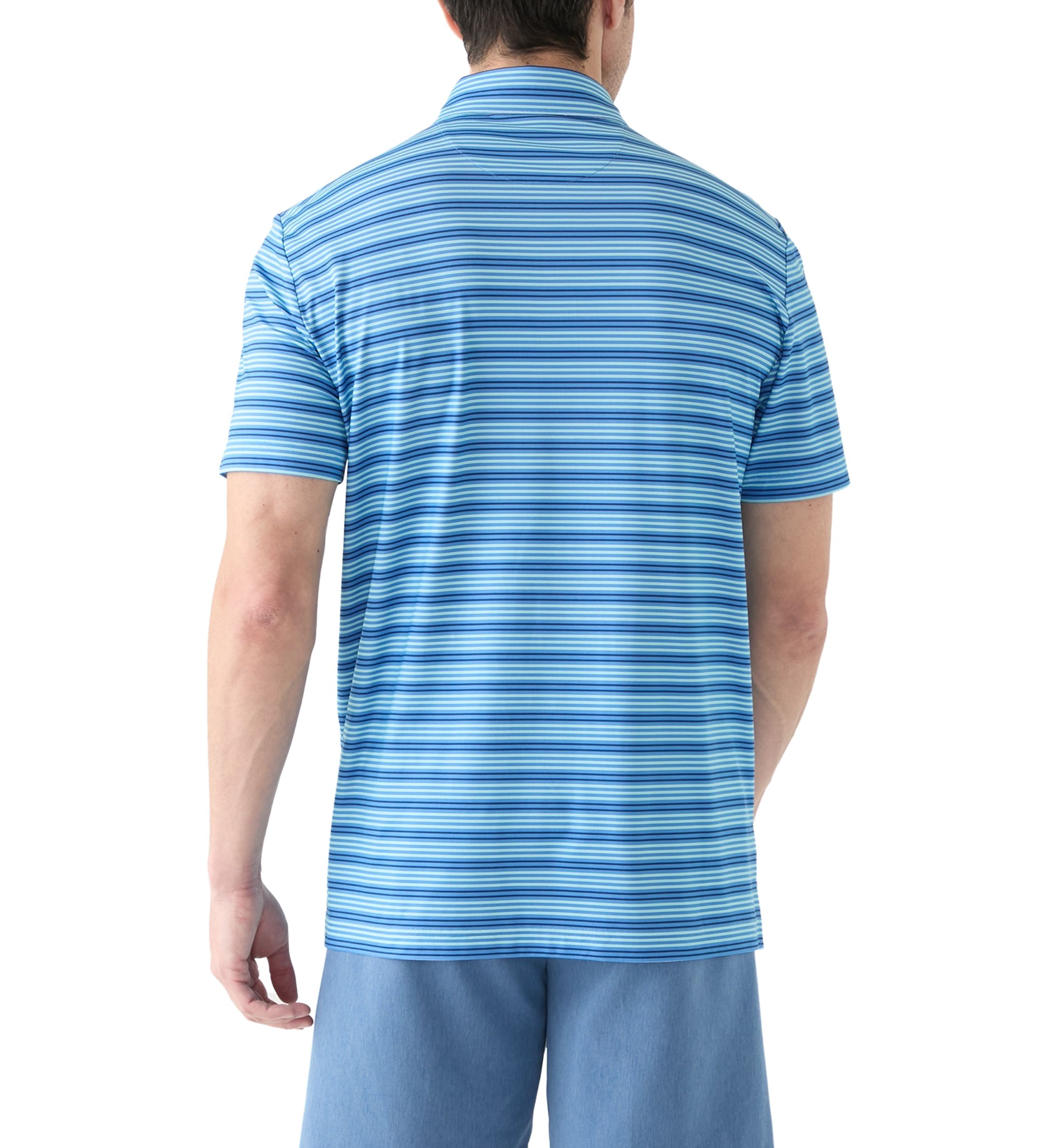 SwingFlex Elite Clubhouse Stripe Polo Shirt 