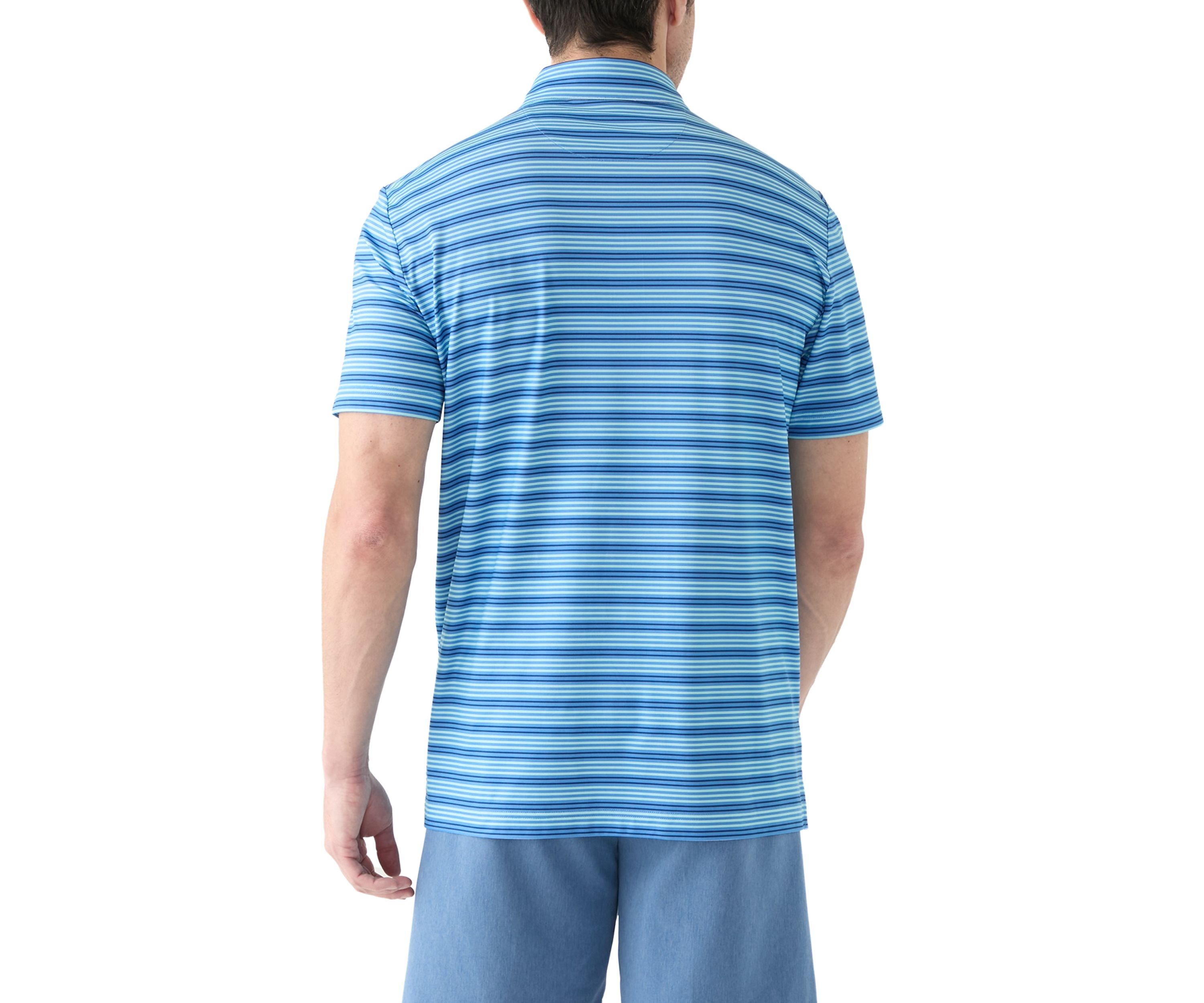 SwingFlex Elite Clubhouse Stripe Polo Shirt 