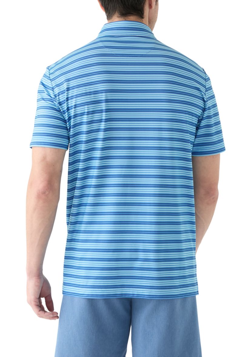 SwingFlex Elite Clubhouse Stripe Polo Shirt 