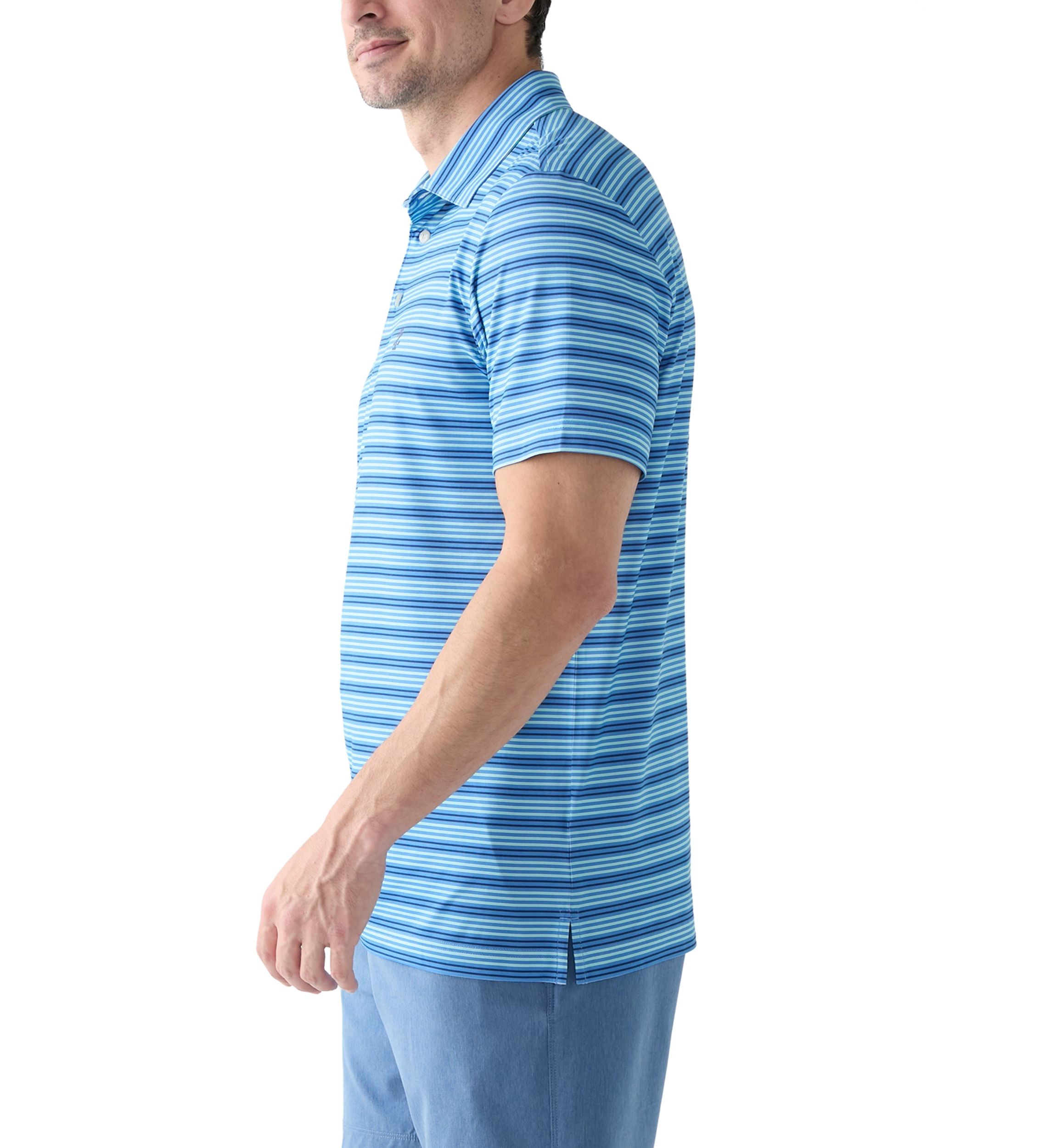 SwingFlex Elite Clubhouse Stripe Polo Shirt 