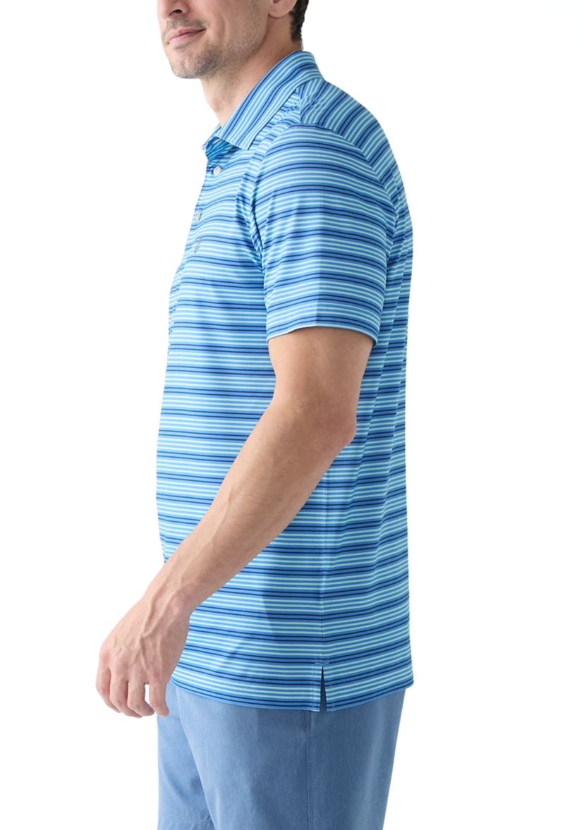 SwingFlex Elite Clubhouse Stripe Polo Shirt 