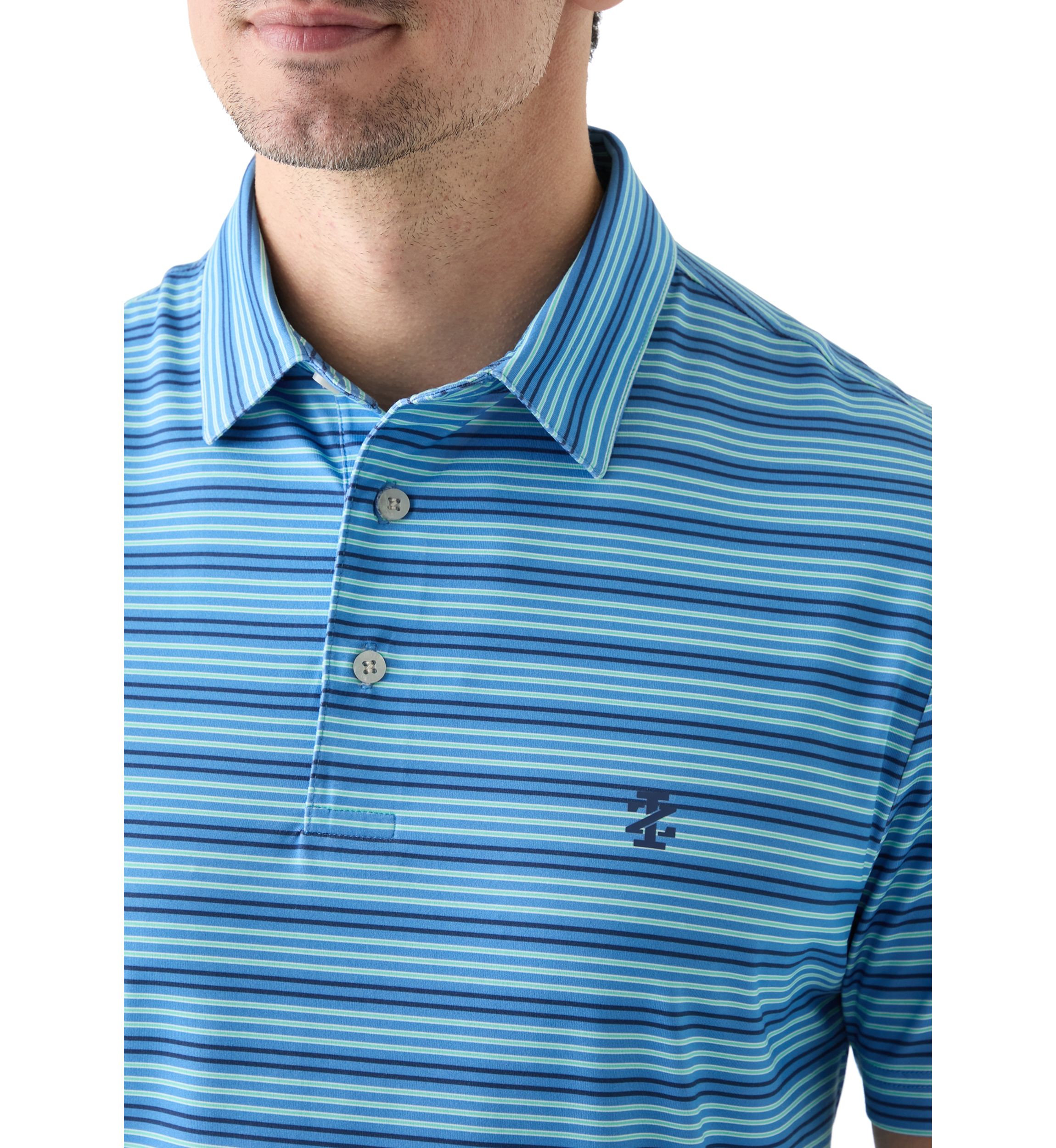 SwingFlex Elite Clubhouse Stripe Polo Shirt 