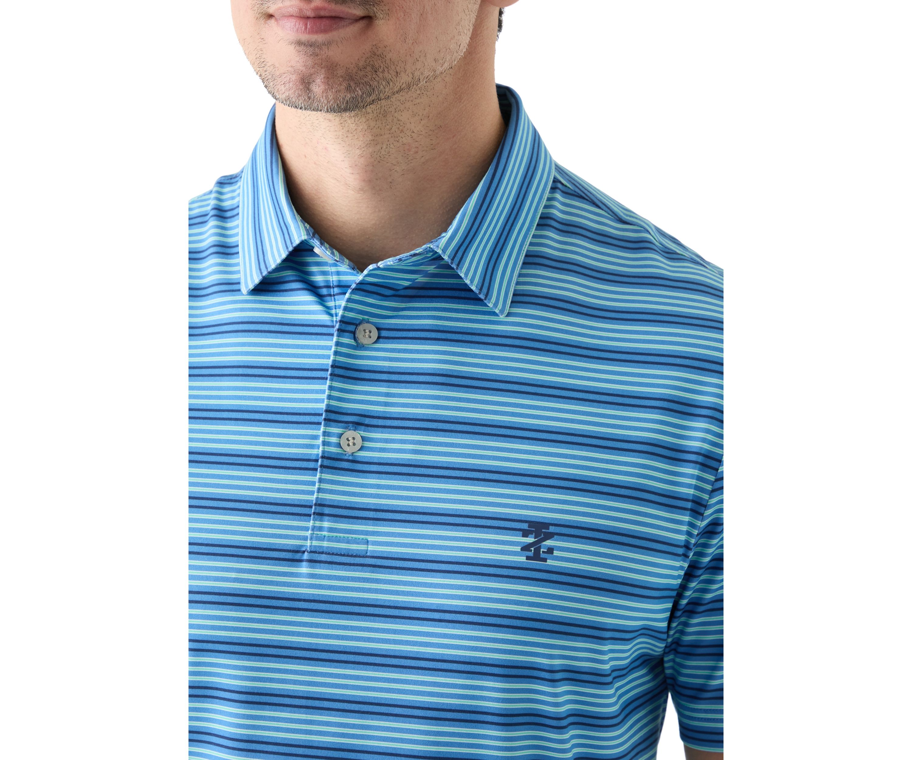 SwingFlex Elite Clubhouse Stripe Polo Shirt 