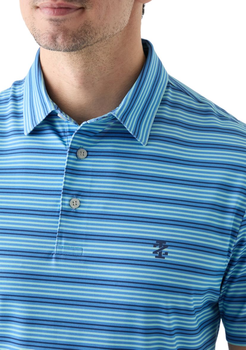SwingFlex Elite Clubhouse Stripe Polo Shirt 