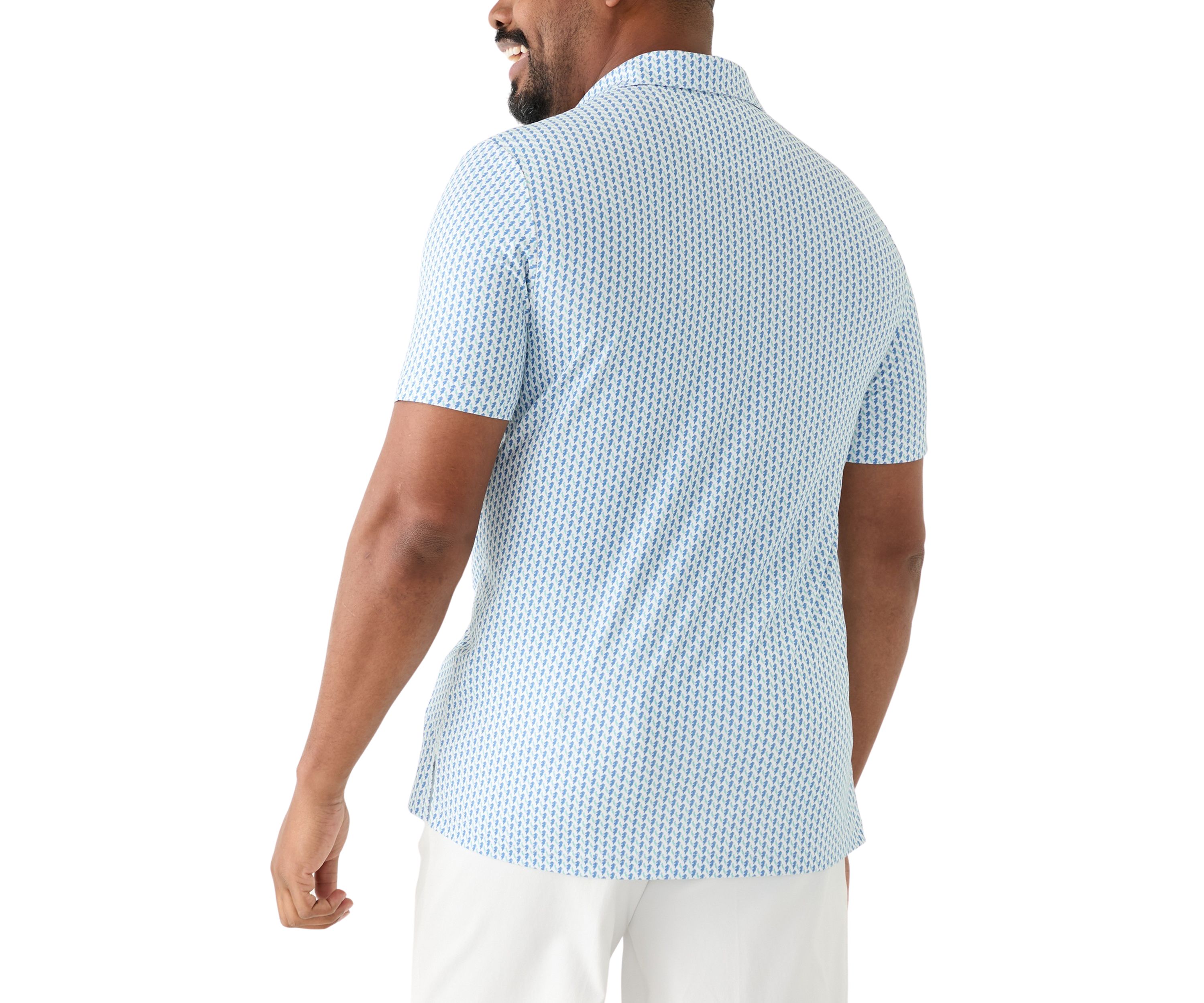 Big & Tall Short Sleeve Hula Colada Print Polo Shirt 