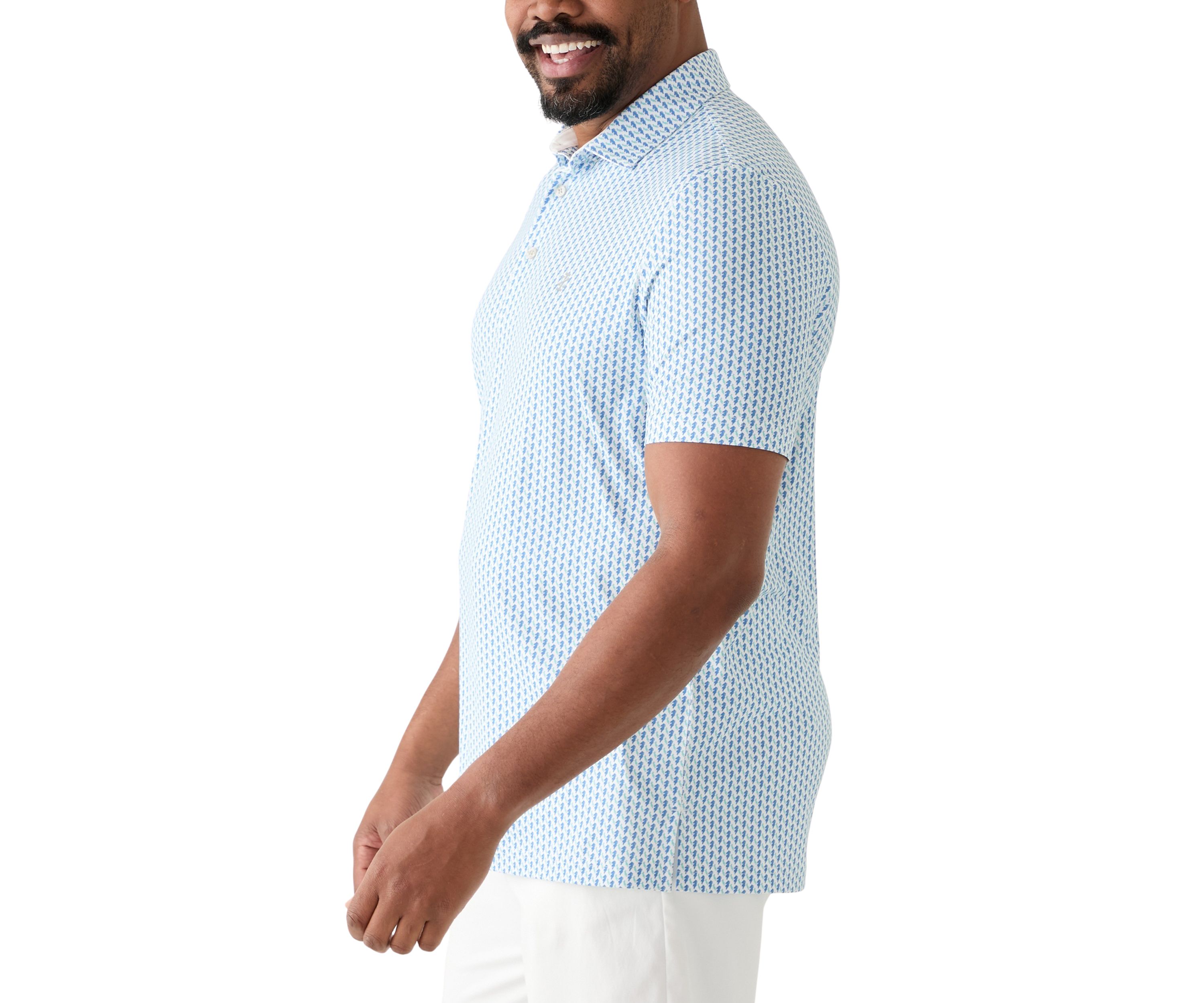 Big & Tall Short Sleeve Hula Colada Print Polo Shirt 