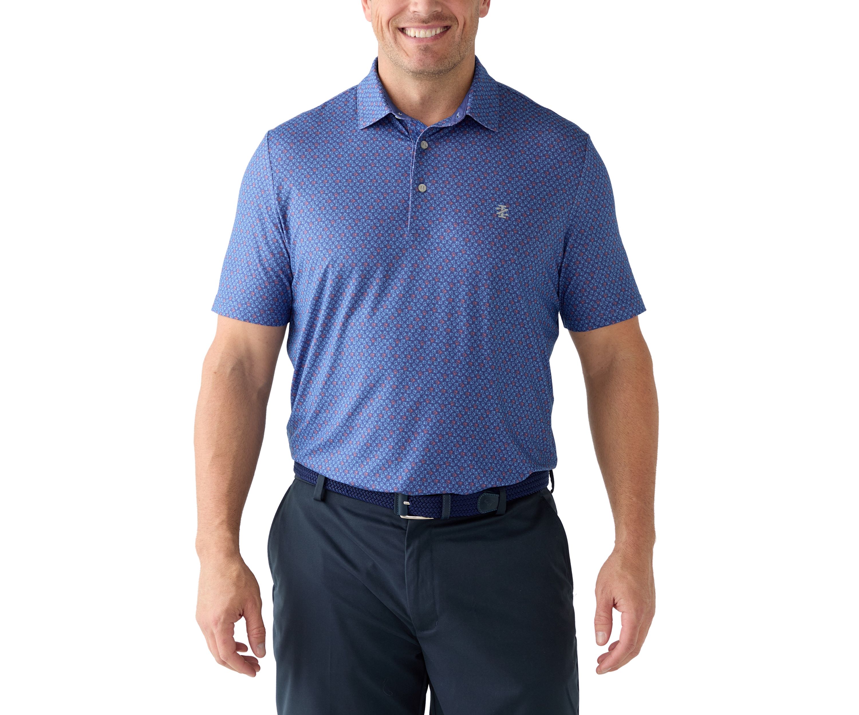 Big & Tall Short Sleeve Crabbin Around Polo Shirt 