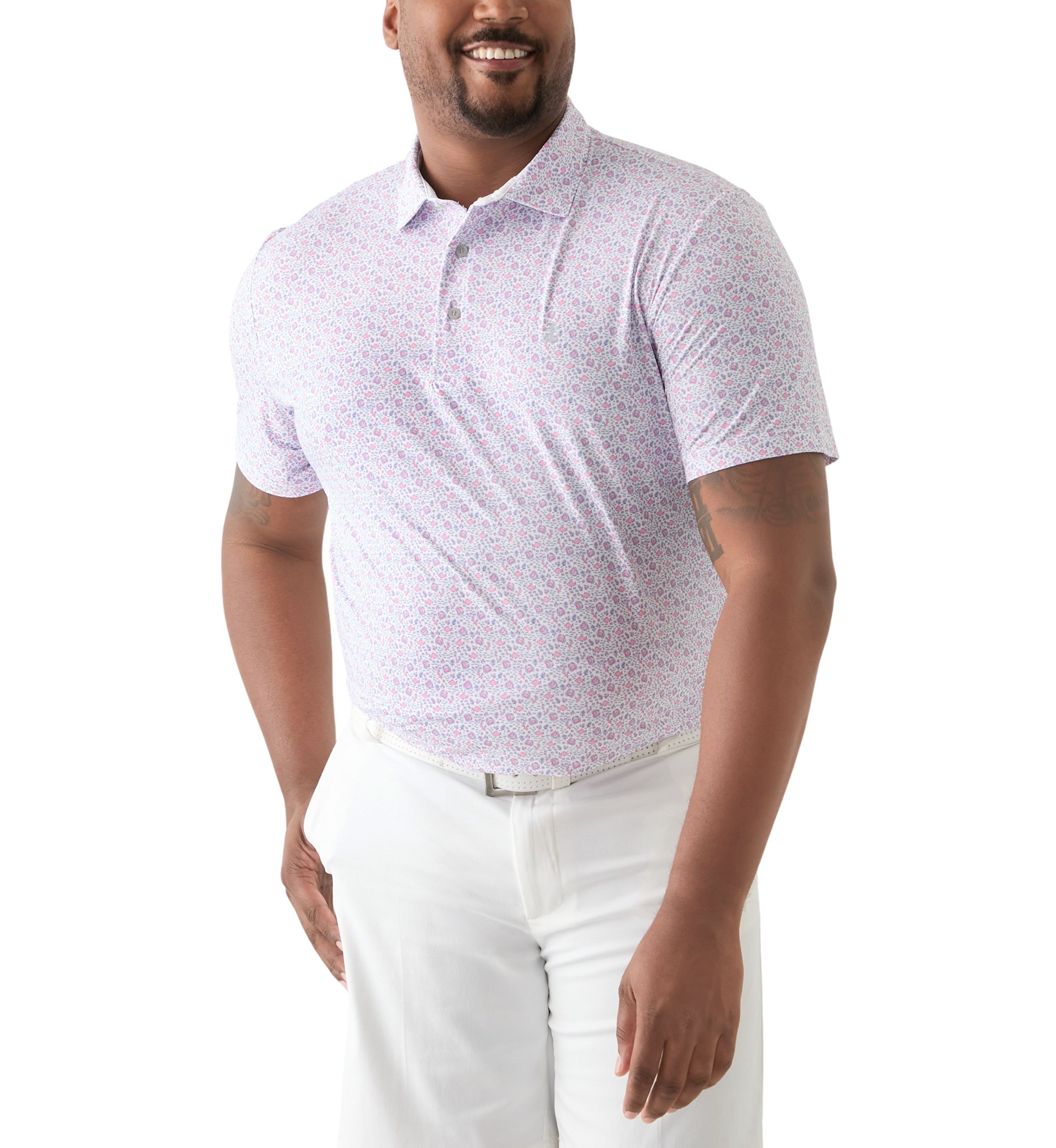 Big & Tall Swingflex Elite Printed Polo Shirt