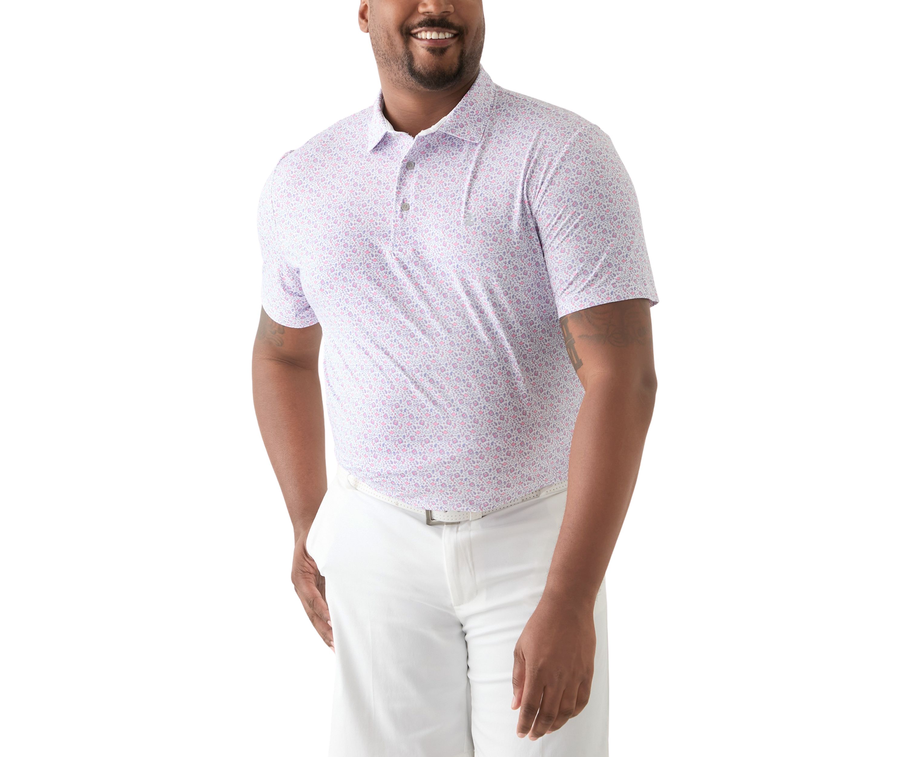 Big & Tall Swingflex Elite Printed Polo Shirt