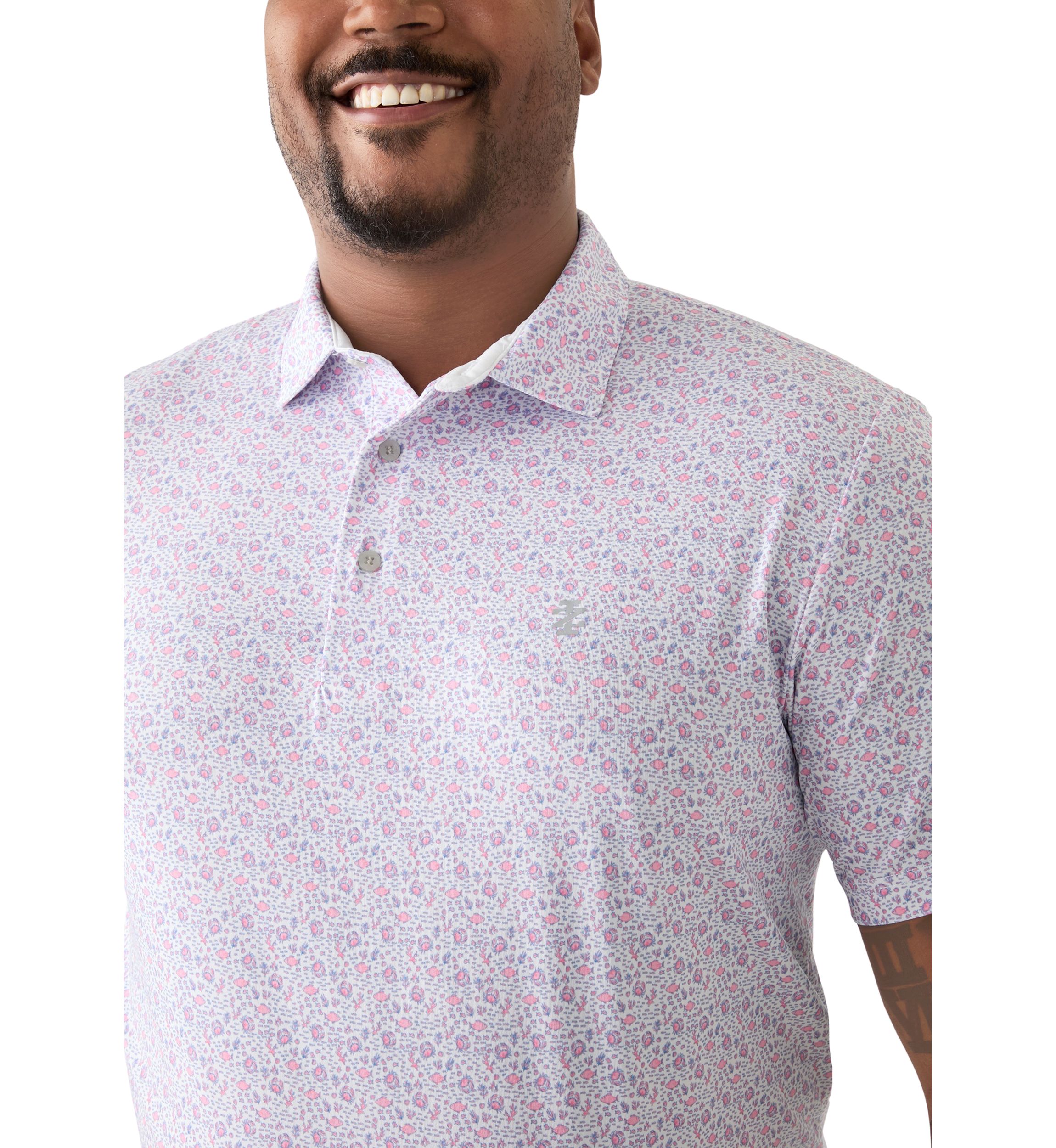 Big & Tall Swingflex Elite Printed Polo Shirt
