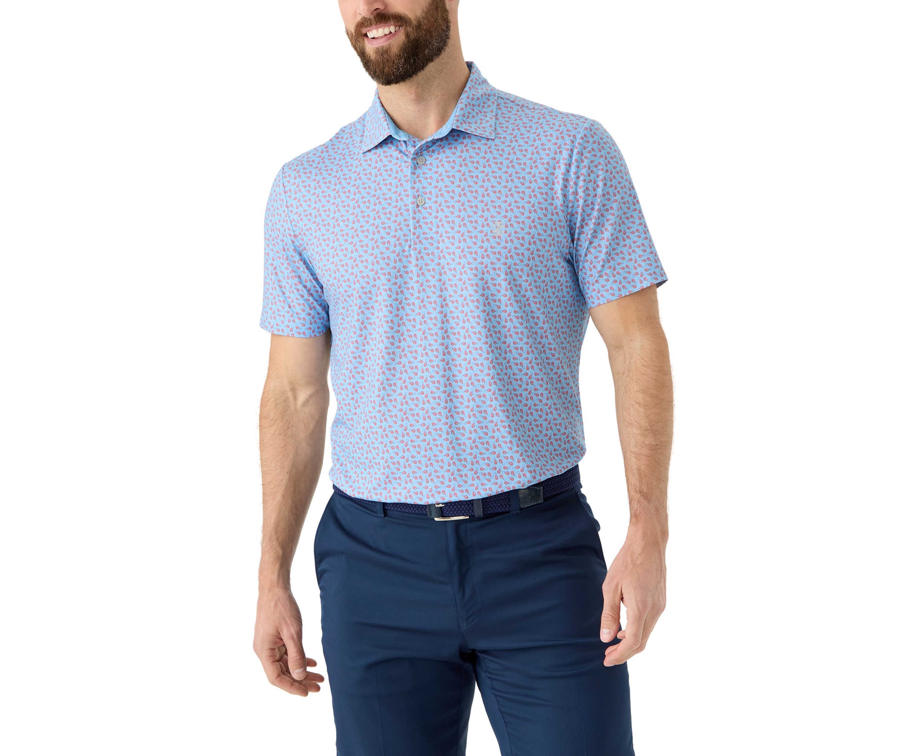 Crawfish Boil Print Polo Shirt