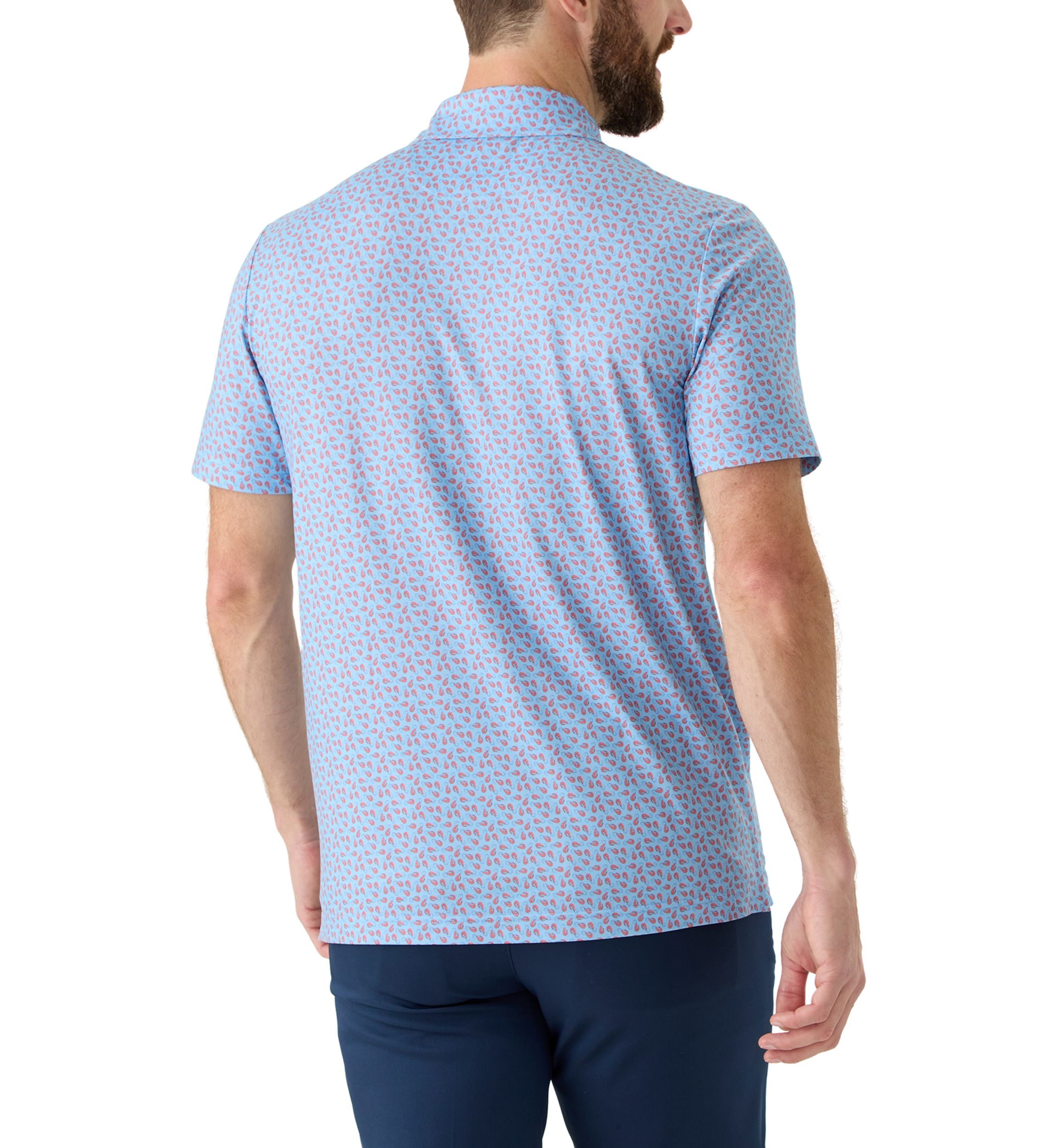 Crawfish Boil Print Polo Shirt